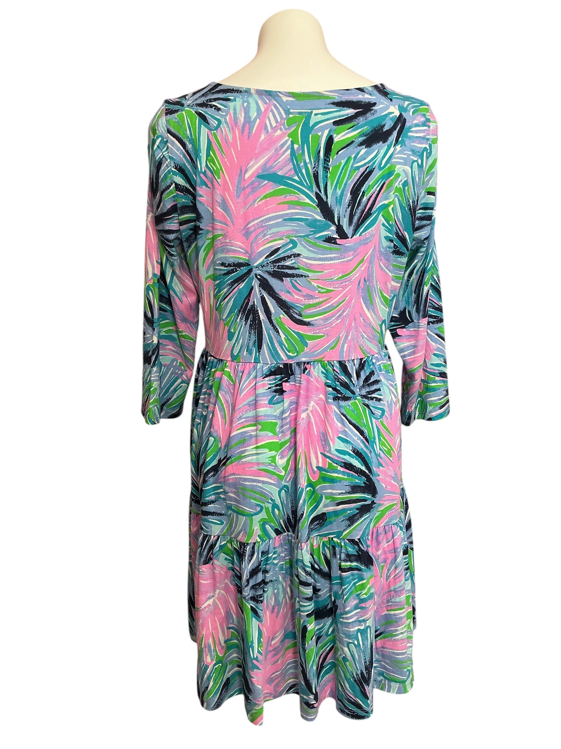 Lilly Pulitzer Geanna Swing Dress Gecko Green Beach Bash - Size L