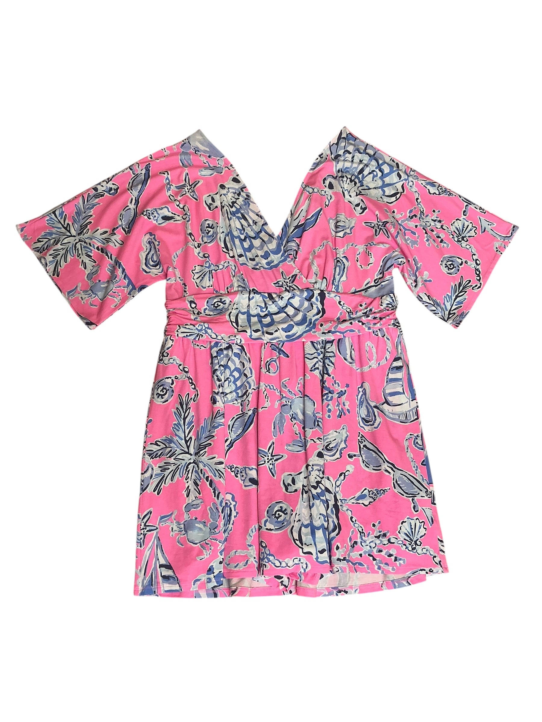 Lilly Pulitzer NWT Parigi Skort Romper Rousseau Pink Oversized Barefoot Beauty - Size XXL