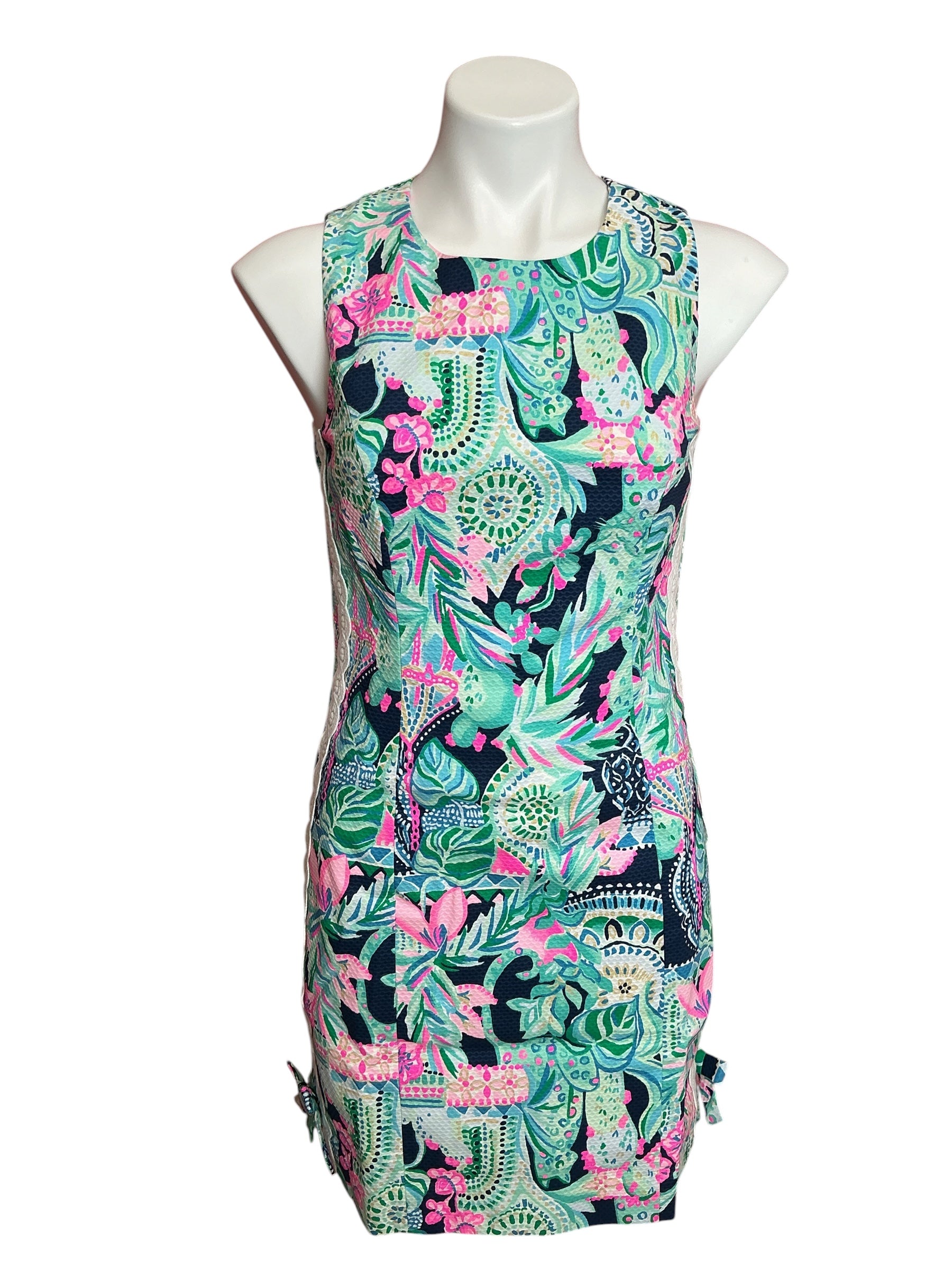 Lilly Pulitzer NWT Mila Stretch Shift Dress Multi Lookin Sharp - Size 2
