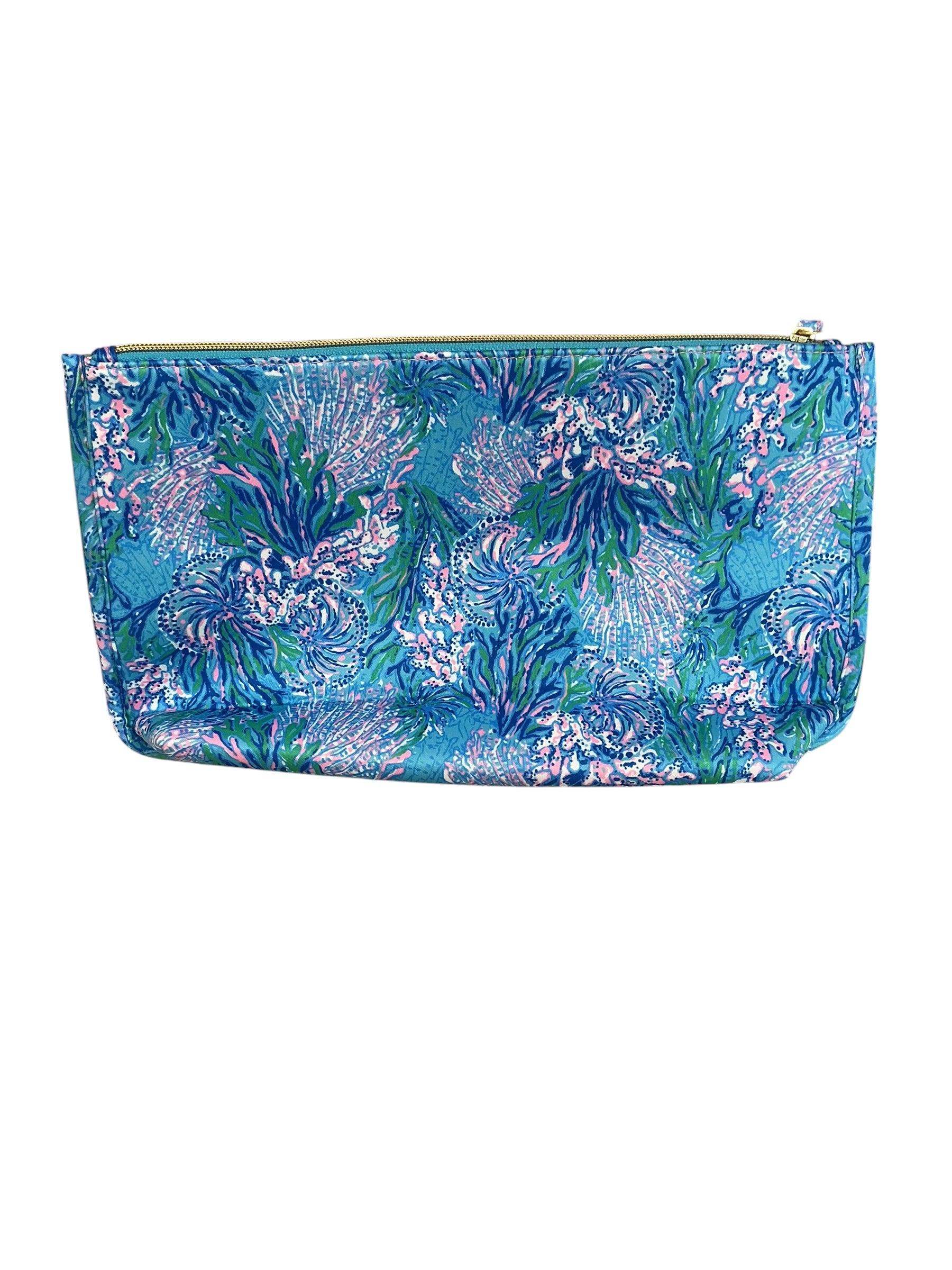 Lilly Pulitzer Zip Up Sport Pouch Strong Current Sea