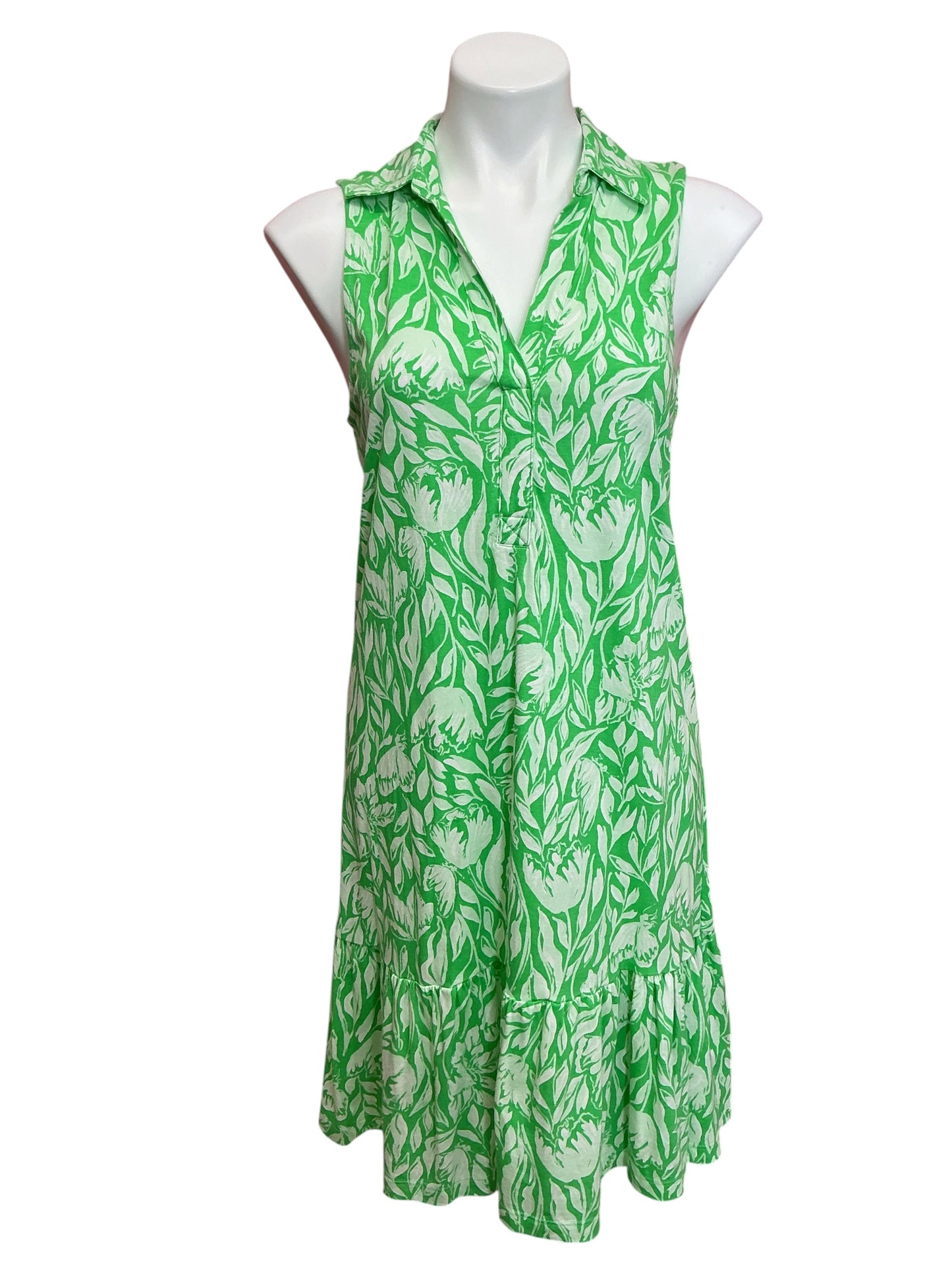 Lilly Pulitzer Riegan Dress Fauna Green Tulip To Tango - Size S