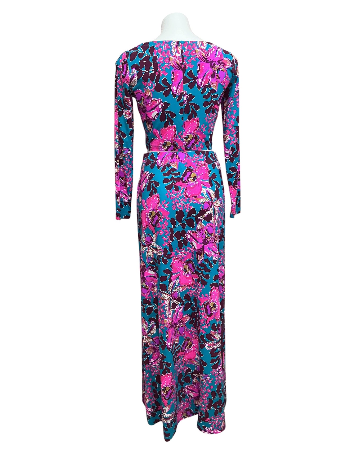 Lilly Pulitzer NWT 2PC Nessi Maxi Set Blue Rhapsody Orchid You Not - Size S