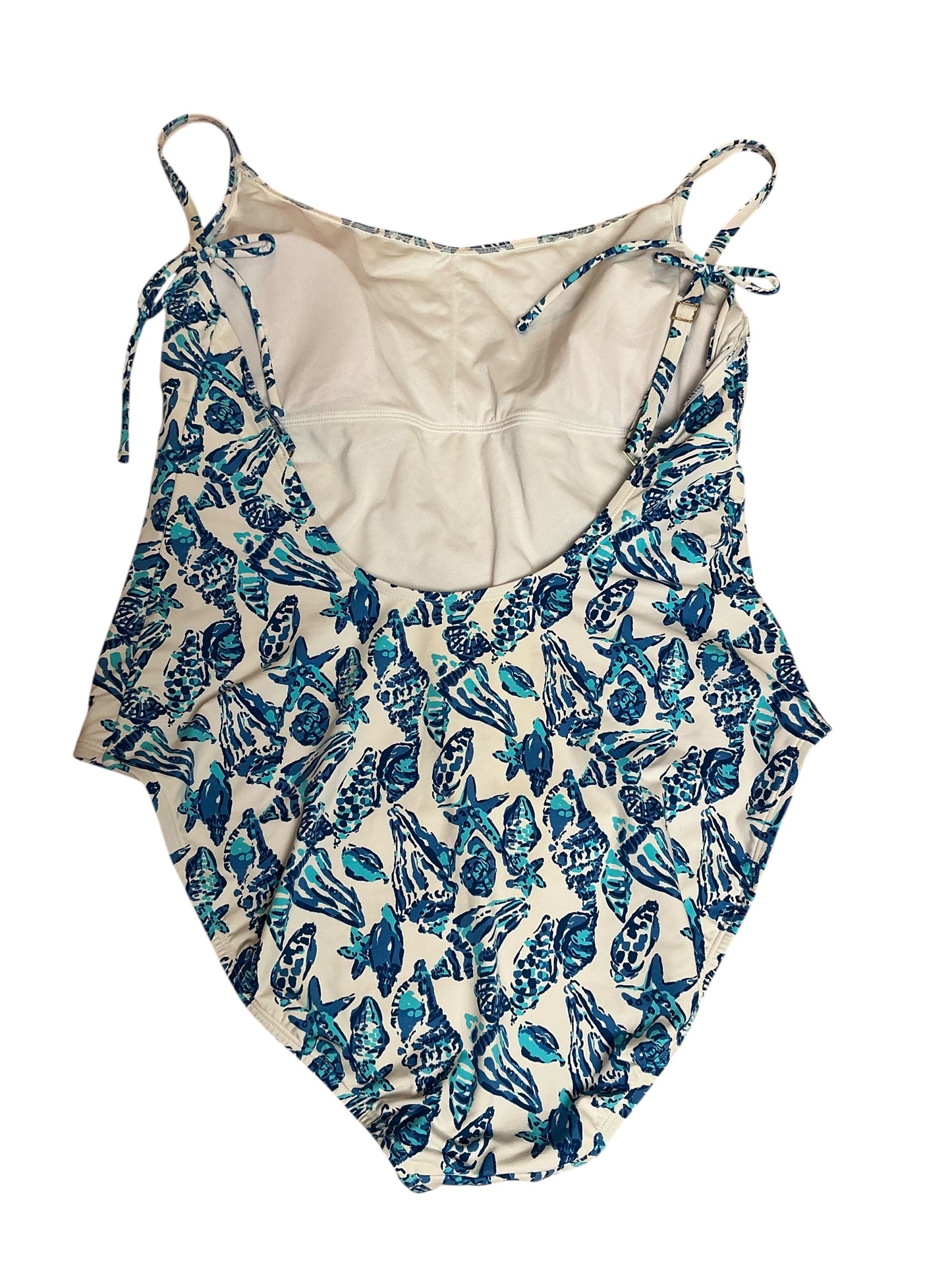 Lilly Pulitzer Lima Shell One Piece Swimsuit Resort White Shell Collector - Size 16