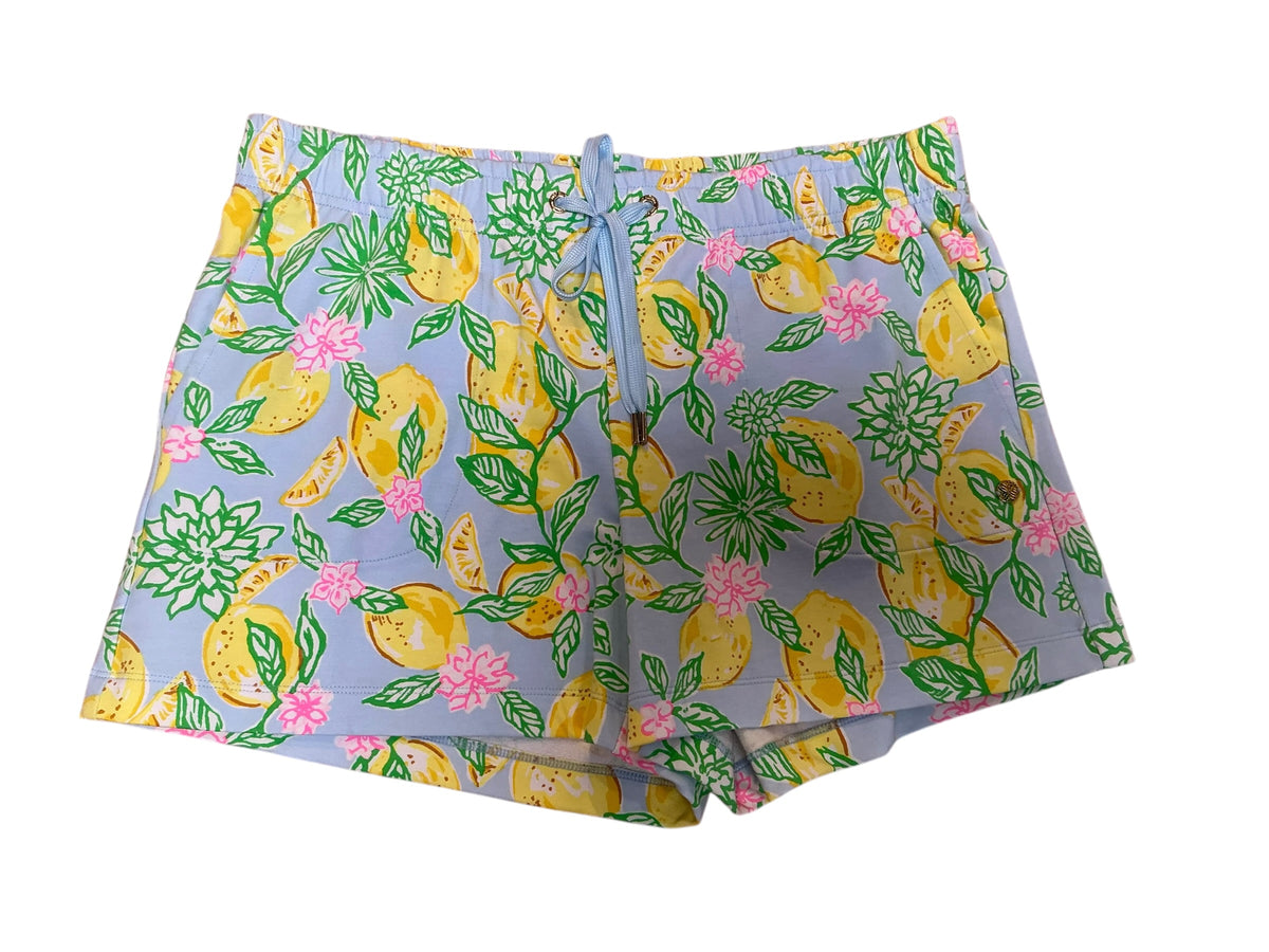 Lilly Pulitzer NWT Loxley Knit Short Bluette Make Lemonade - Size M