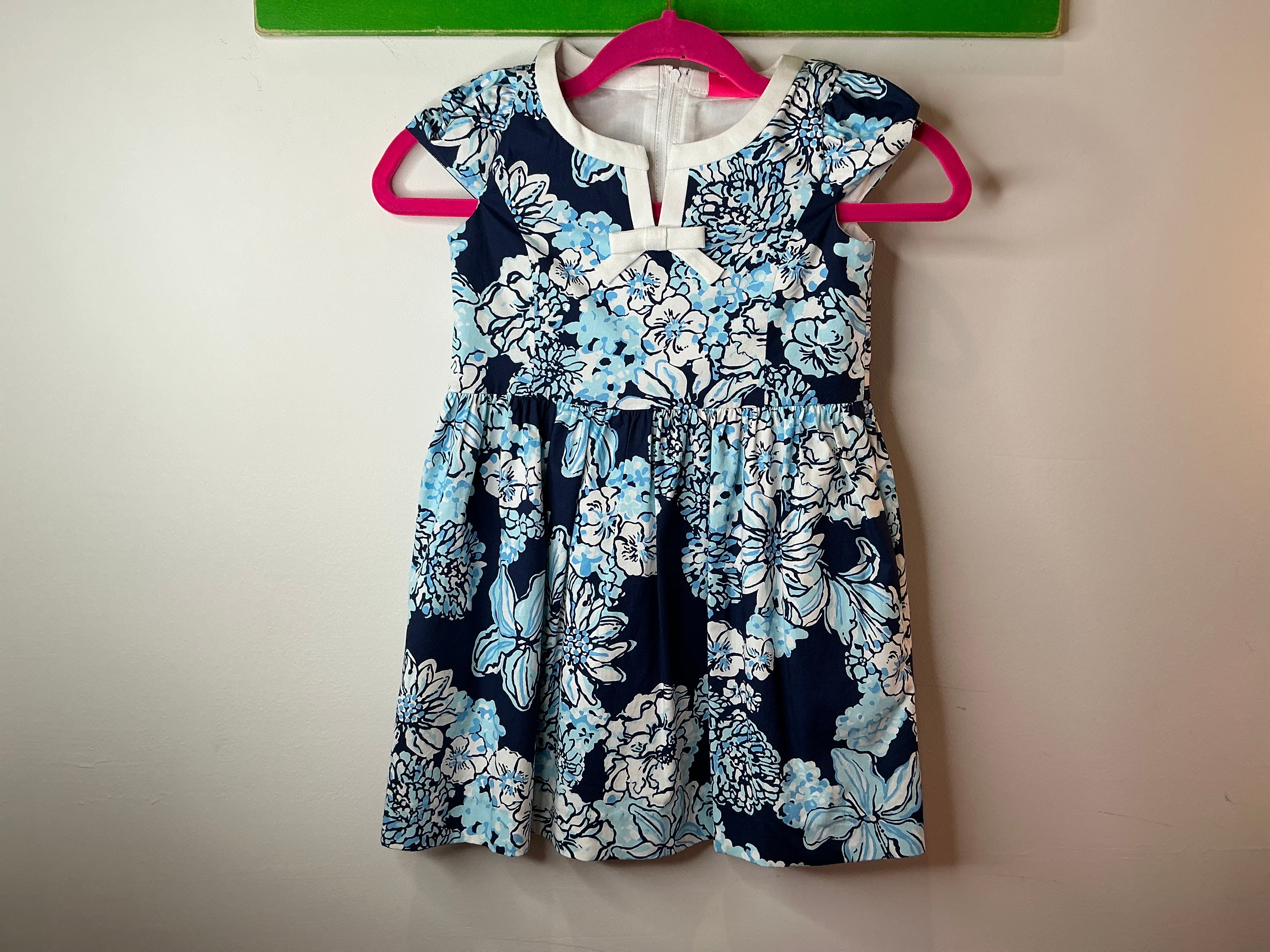 Lilly Pulitzer NWT Louise Dress Low Tide Navy Bouquet All Day  - Size 6