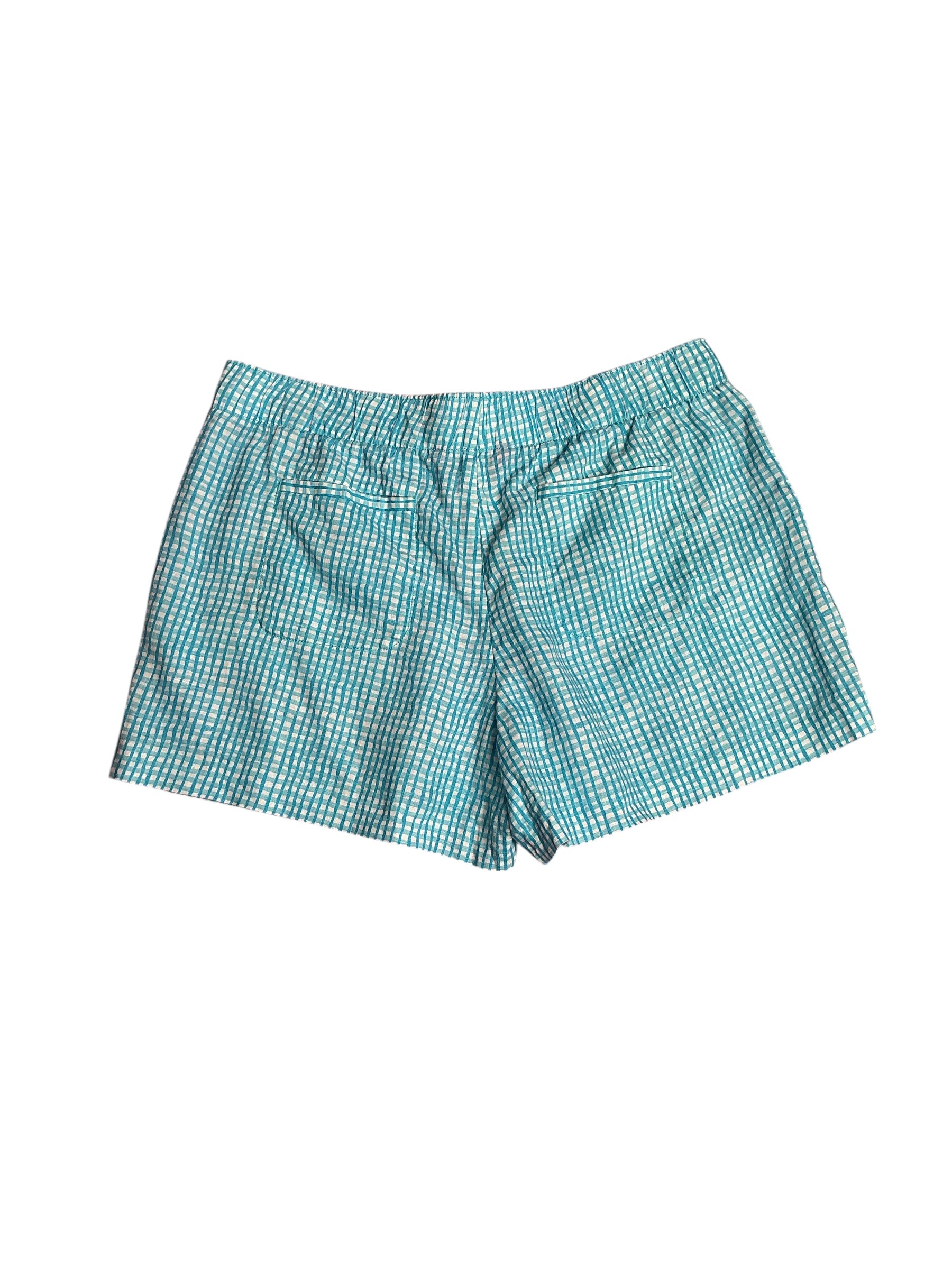 Lilly Pulitzer- Lilo Linen Shorts Seabreeze Blue Along The Same Line Size L