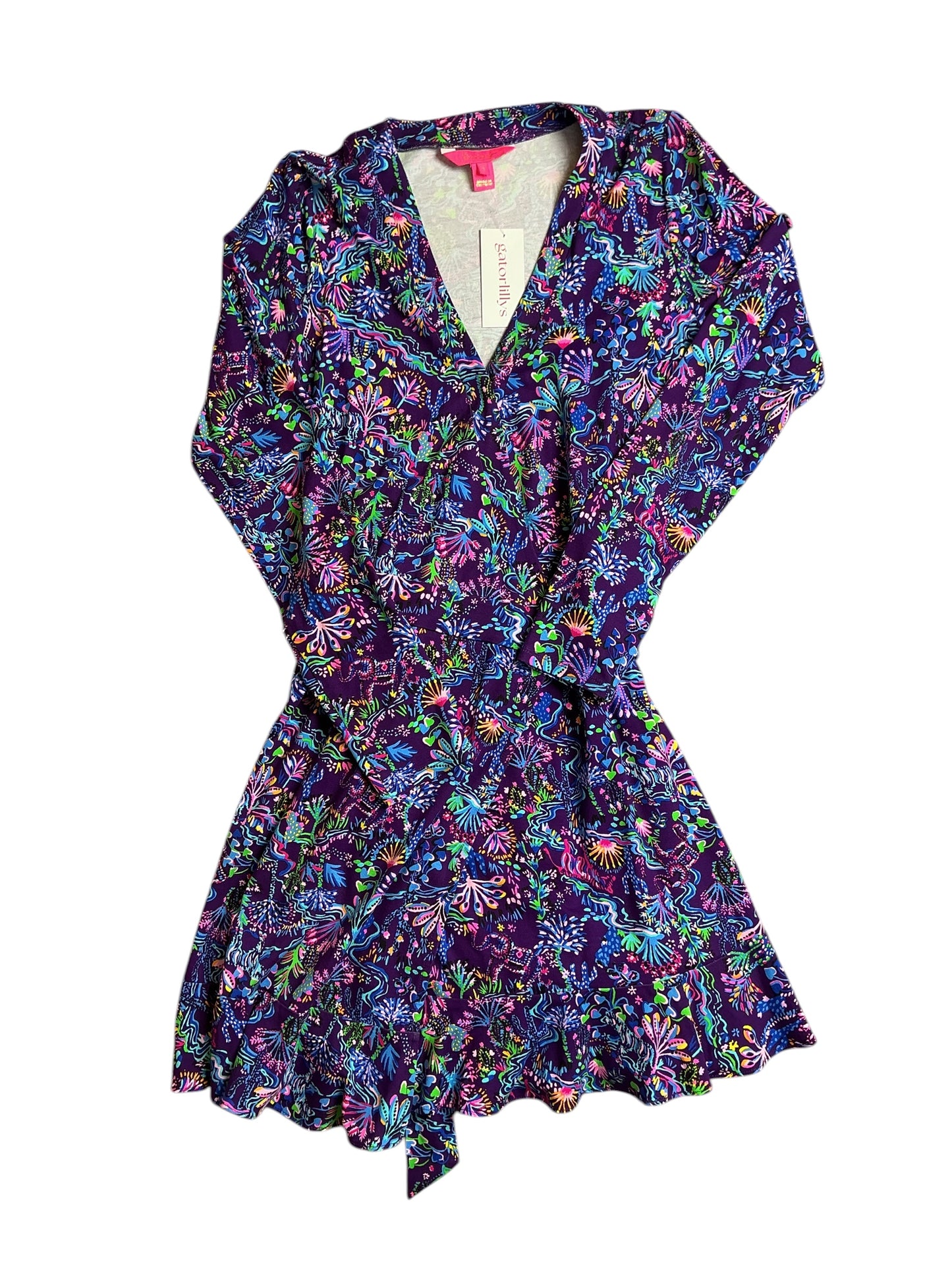 Lilly Pulitzer Alaina Swing Dress - Purple Berry Colony Conga - Size S