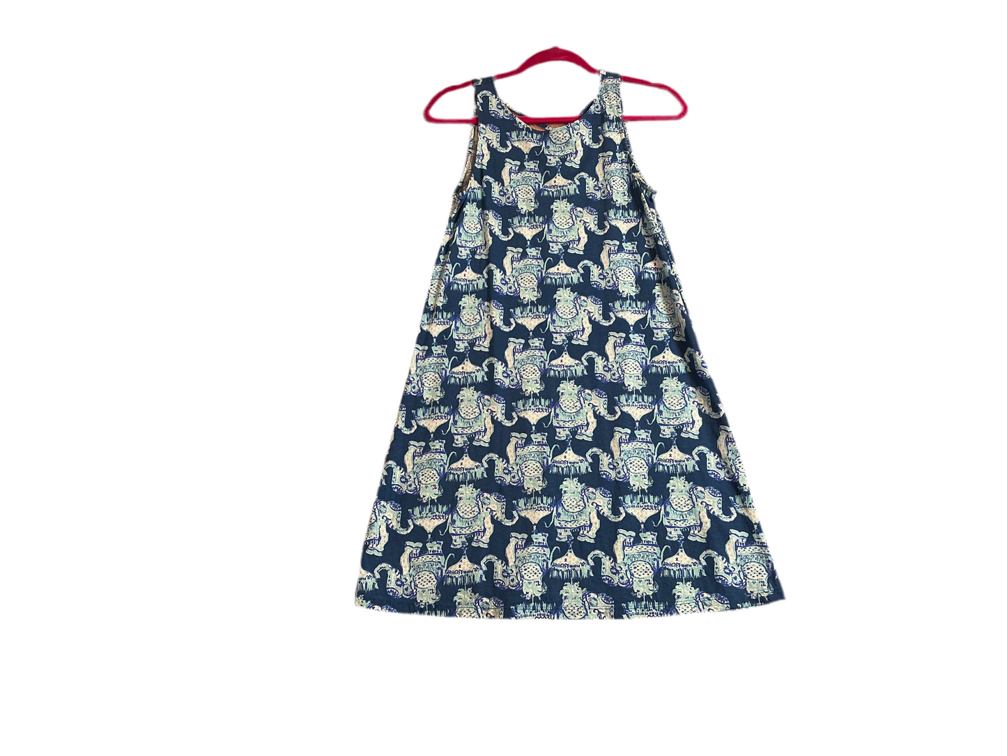 Lilly Pulitzer Kristen Swing Dress in the "Deep Indigo Joy Ride Elephant" - Size XS