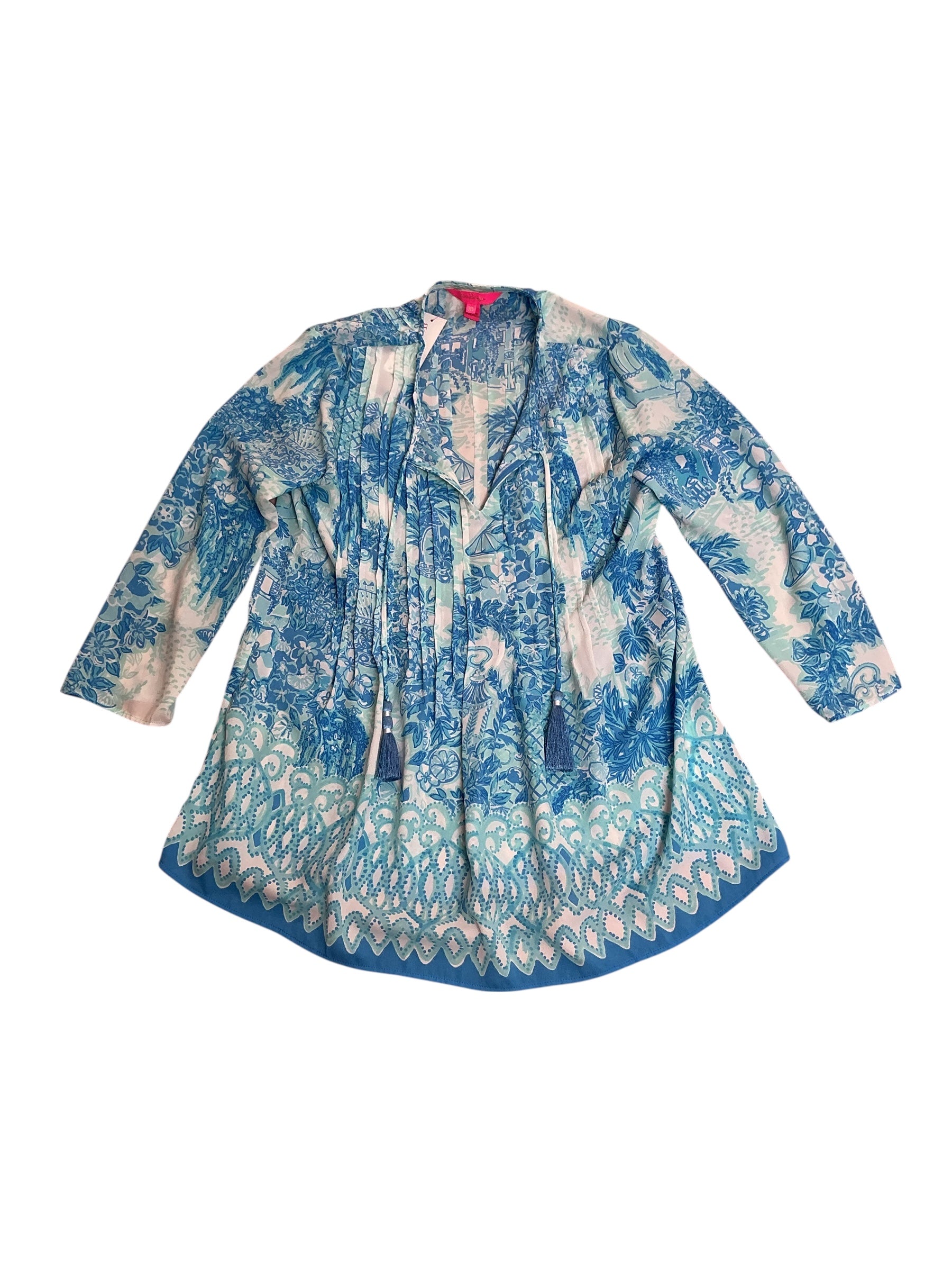 Lilly Pulitzer Marlina Tunic Top Toile Me About It - Size XS