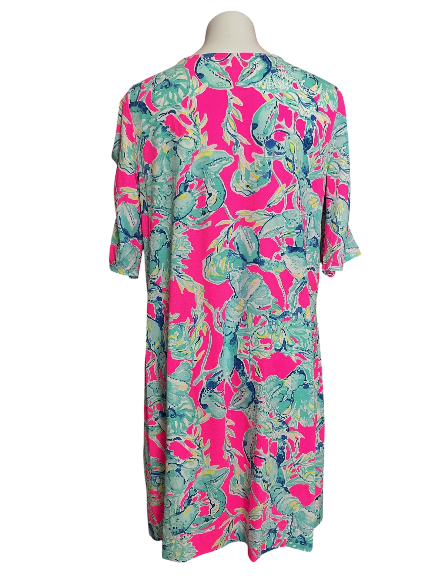 Lilly Pulitzer NWT Lajolla Dress Raz Berry Lobsters In Love - Size XL