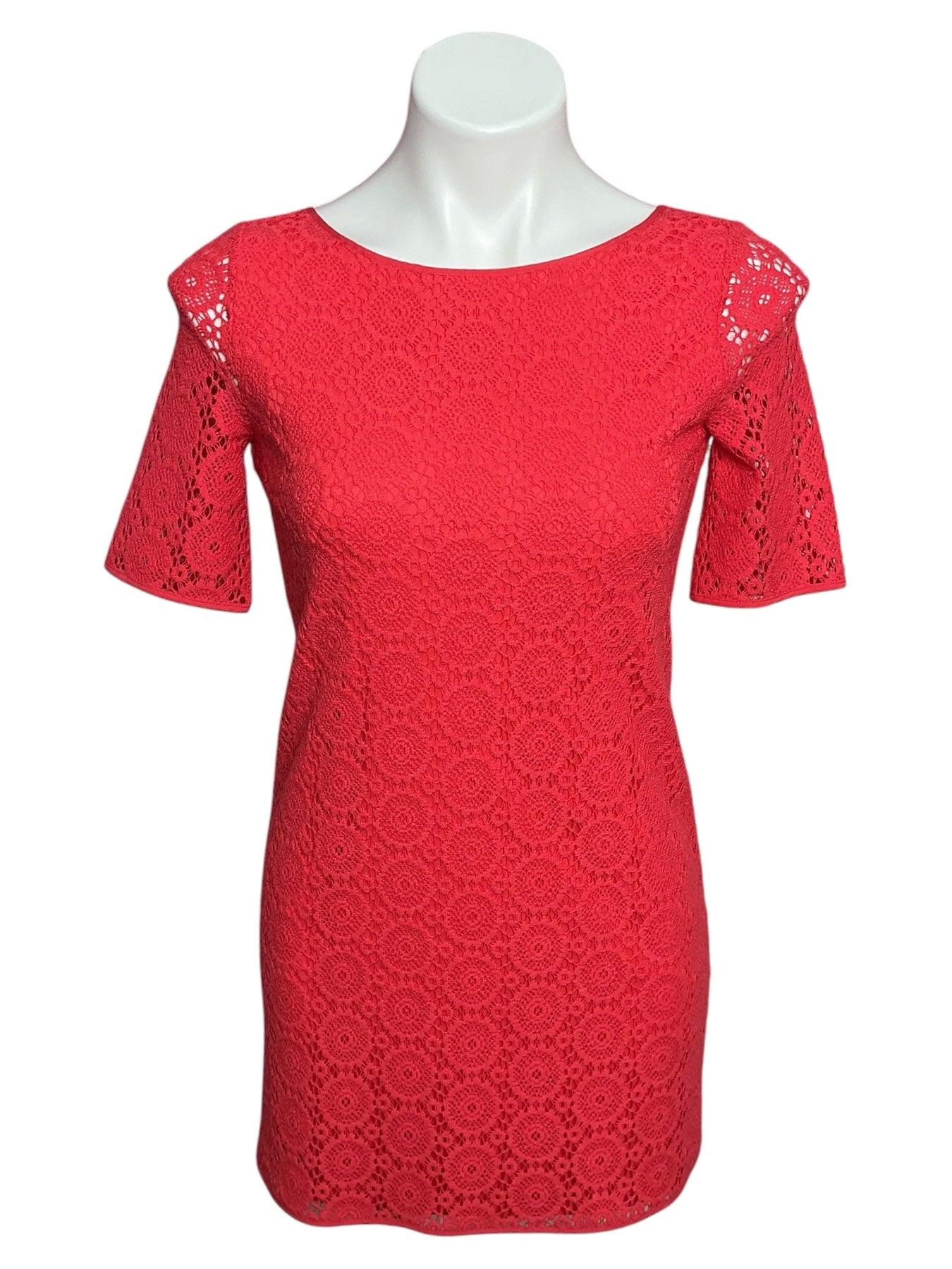 Lilly Pulitzer Topanga Dress Island Coral Breakers Lace - Size XL