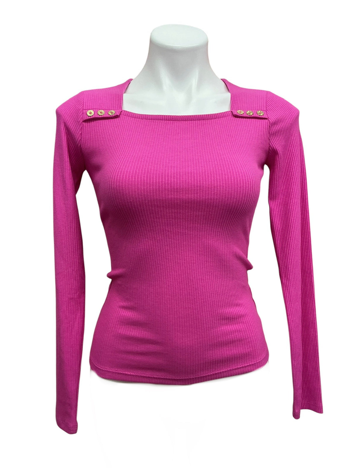 Lilly Pulitzer NWT Beaty Long Sleeve Knit Top Parigi Pink - Size XXS