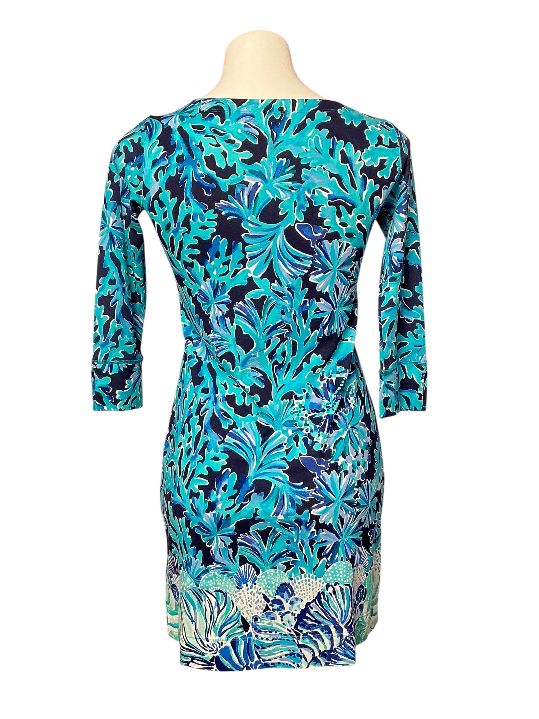 Lilly Pulitzer NWT - UPF 50 + Sophie Dress - Bright Navy In Too Deep Engineered - Size XS