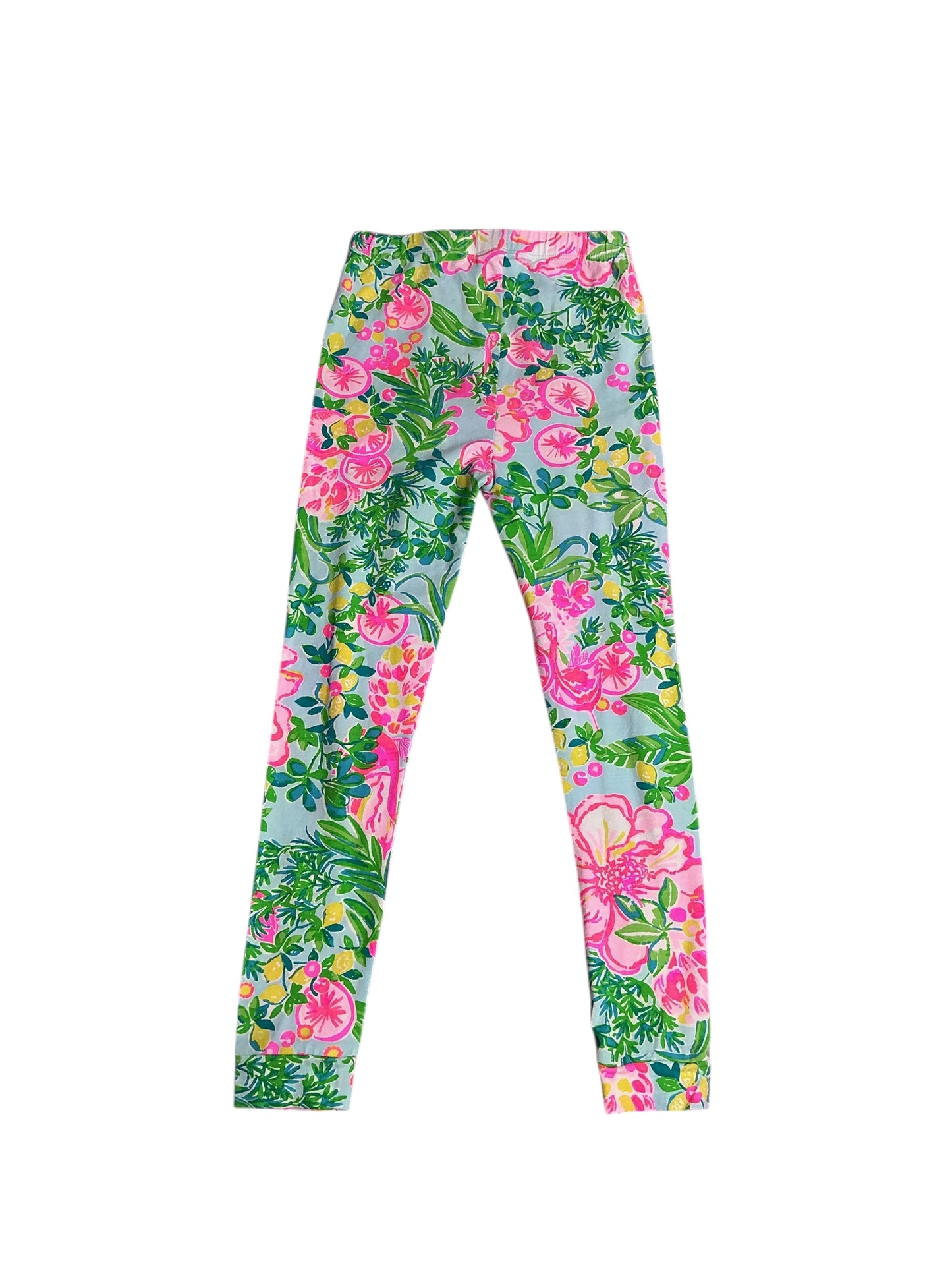 Lilly Pulitzer- Kids Sammy Pajama Set Seasalt Blue Fruity Flamingo Size 6 Girls