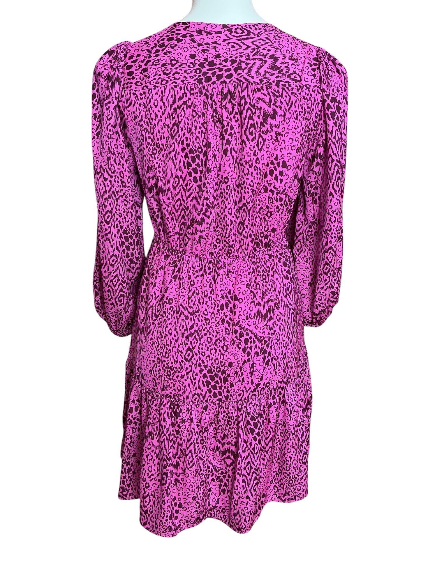 Lilly Pulitzer Deacon Print Long Sleeve Dress Cerise Pink Pattern Play - Size 4