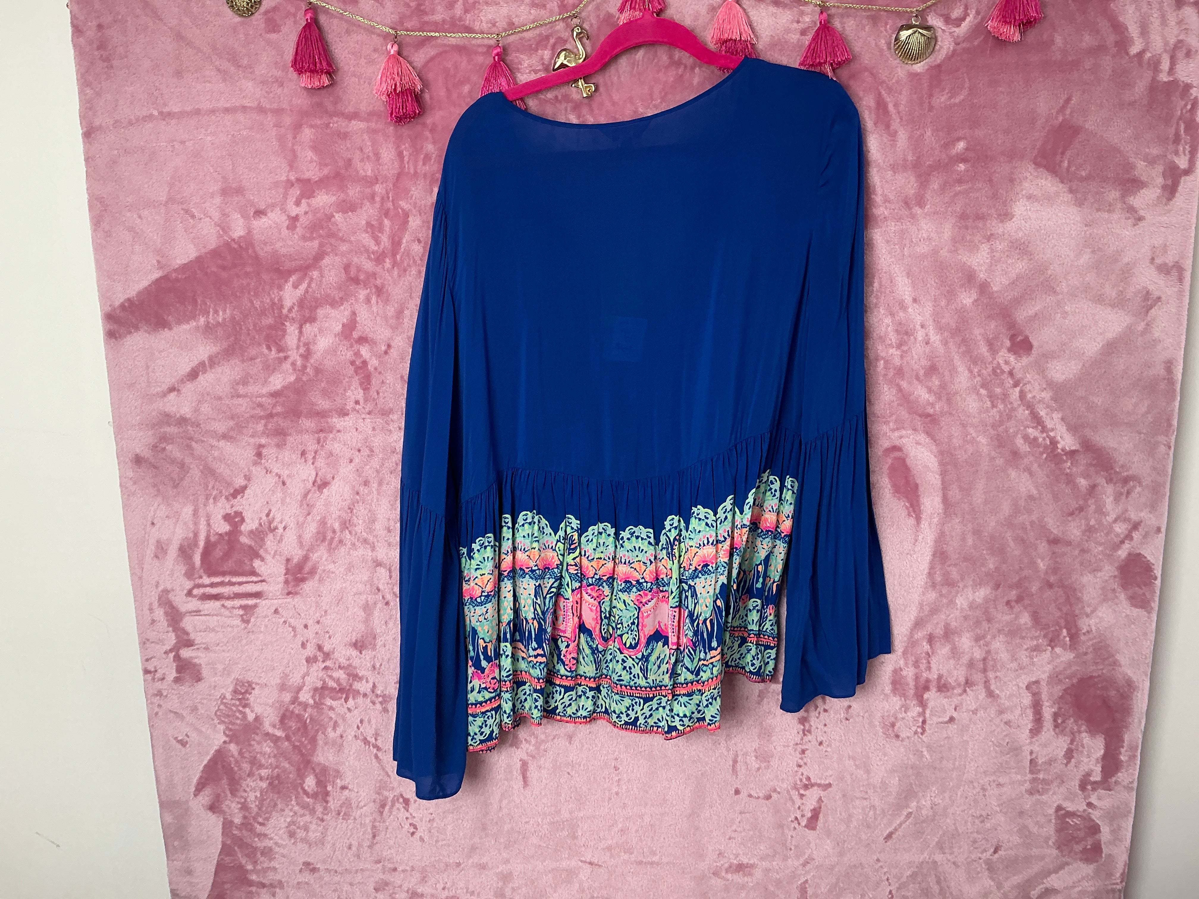 Lilly Pulitzer Long Sleeve Top NWT - Kahli Top - Multi - On Display Engineered Top - Size L