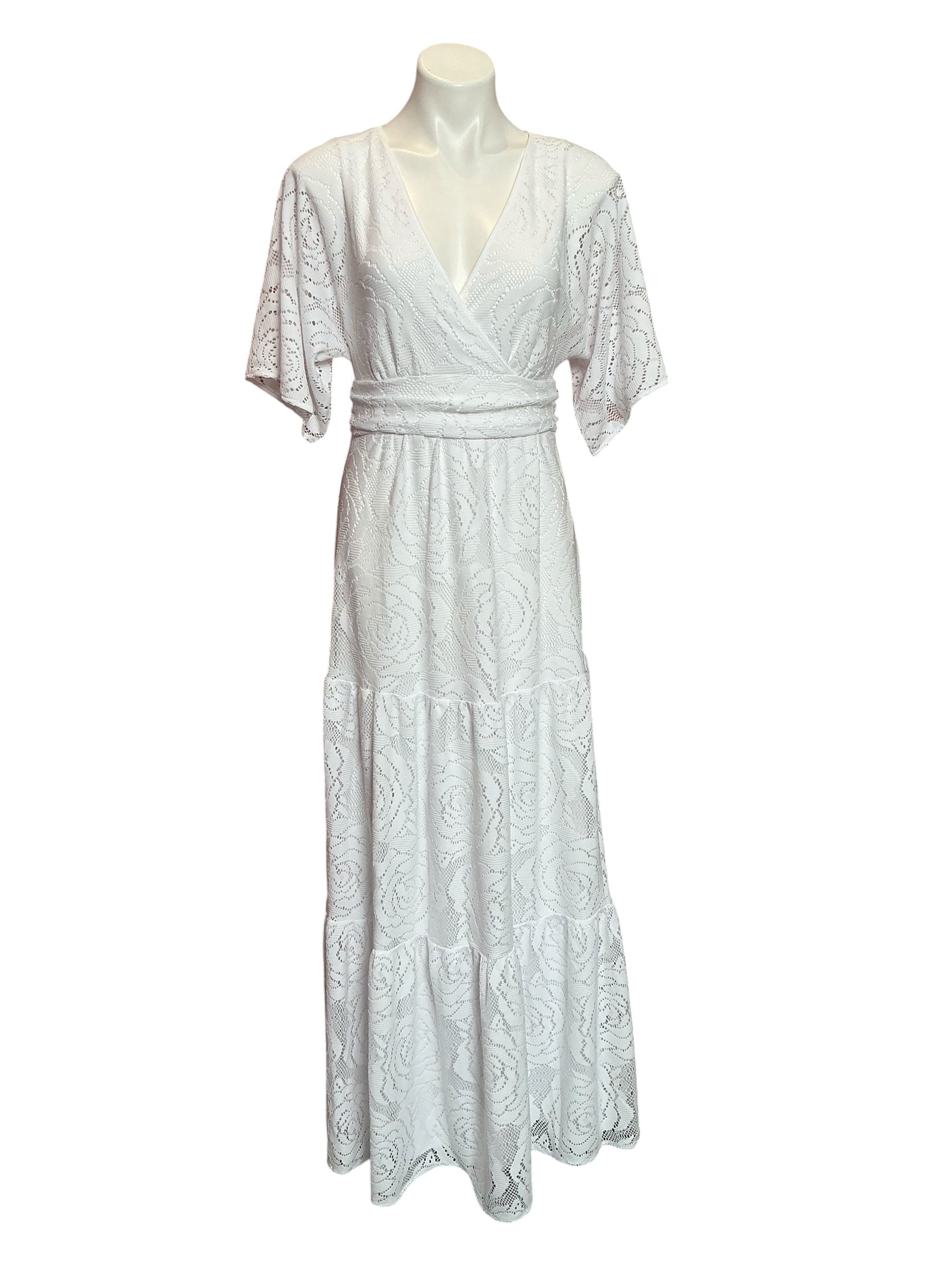Lilly Pulitzer NWT Parigi Maxi Dress Resort White Bungalow Blossom Lace - Size M