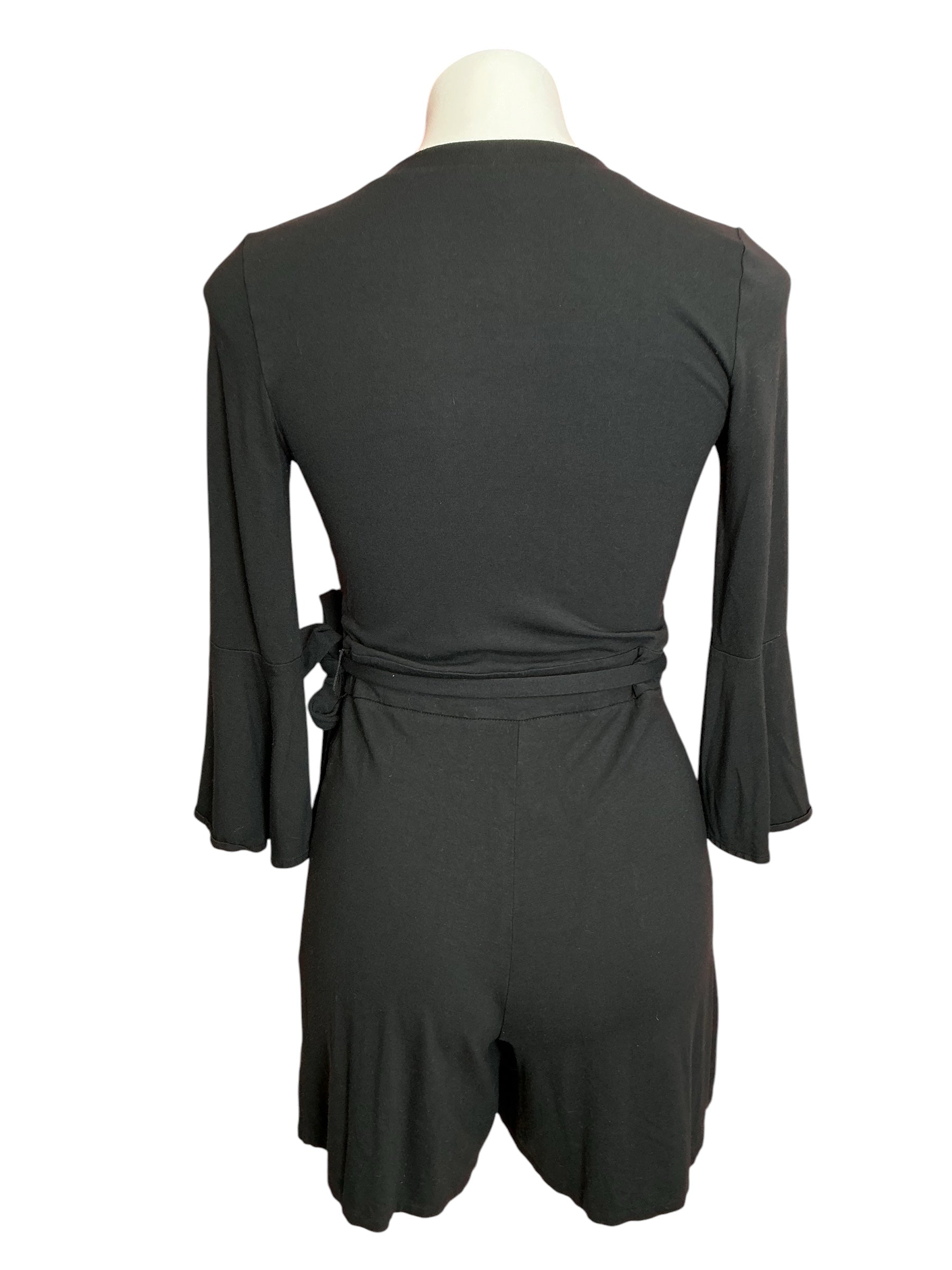 Lilly Pulitzer Karlie Wrap Romper Onyx Black - Size XS