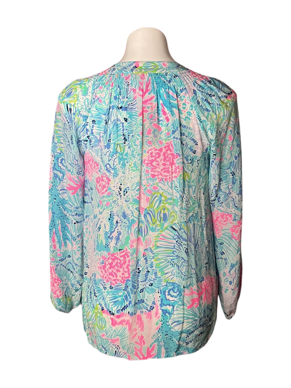 Lilly Pulitzer Elsa Silk Top Sink or Swim - Size S