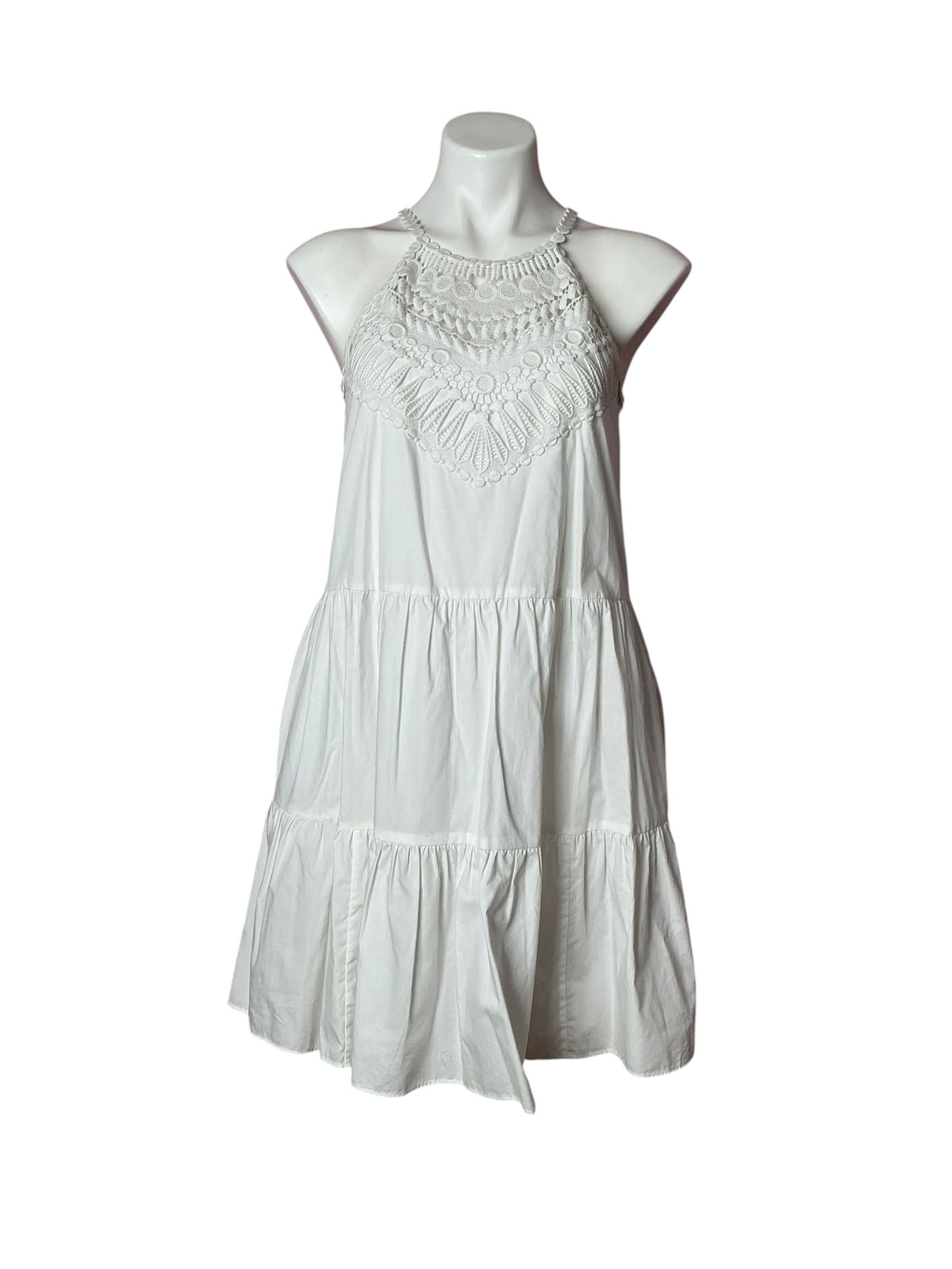Lilly Pulitzer Britt Cotton Halter Dress Resort White - Size 2