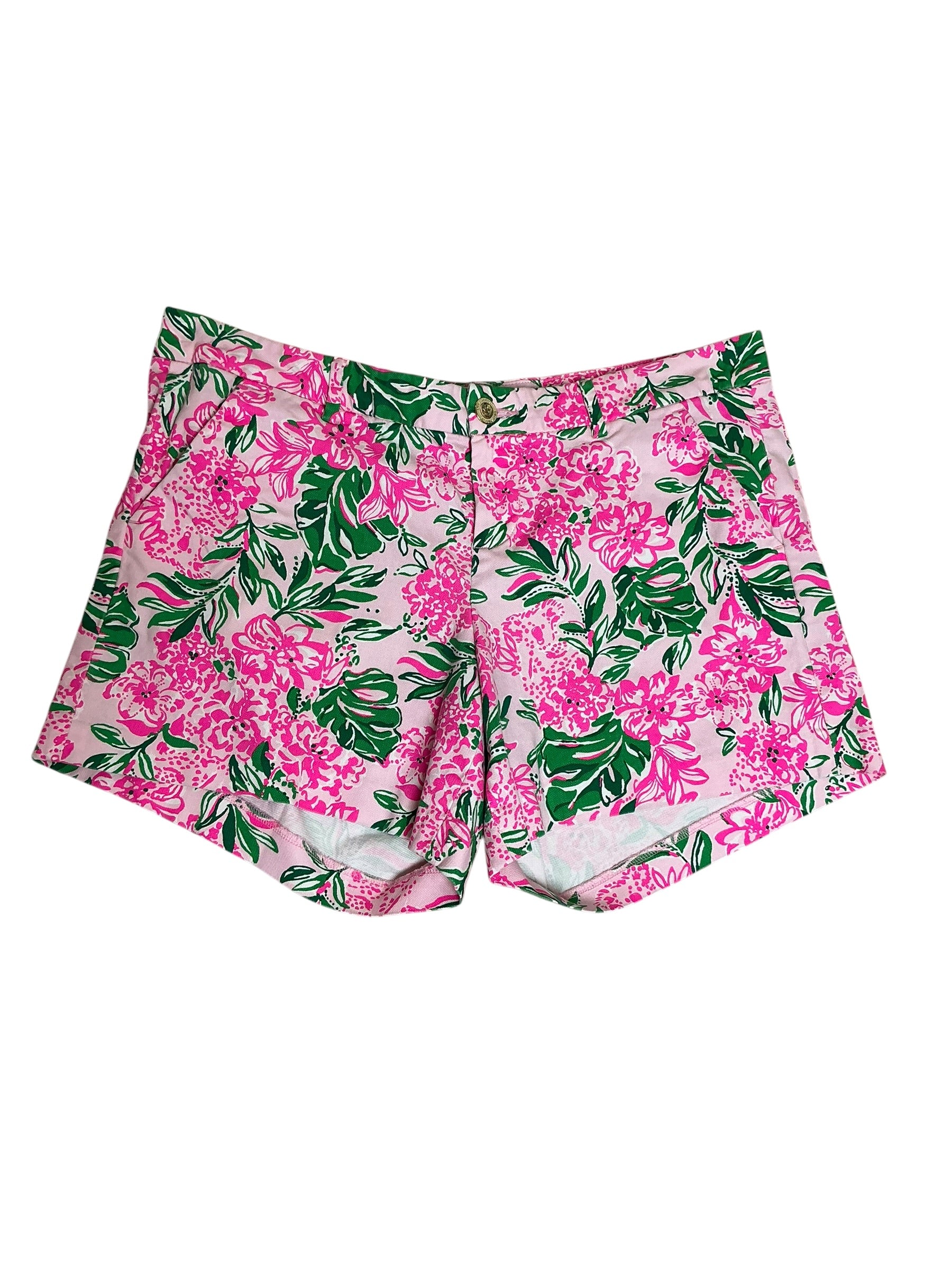 Lilly Pulitzer Callahan 5" Stretch Short Conch Shell Pink Koala La La - Size 12