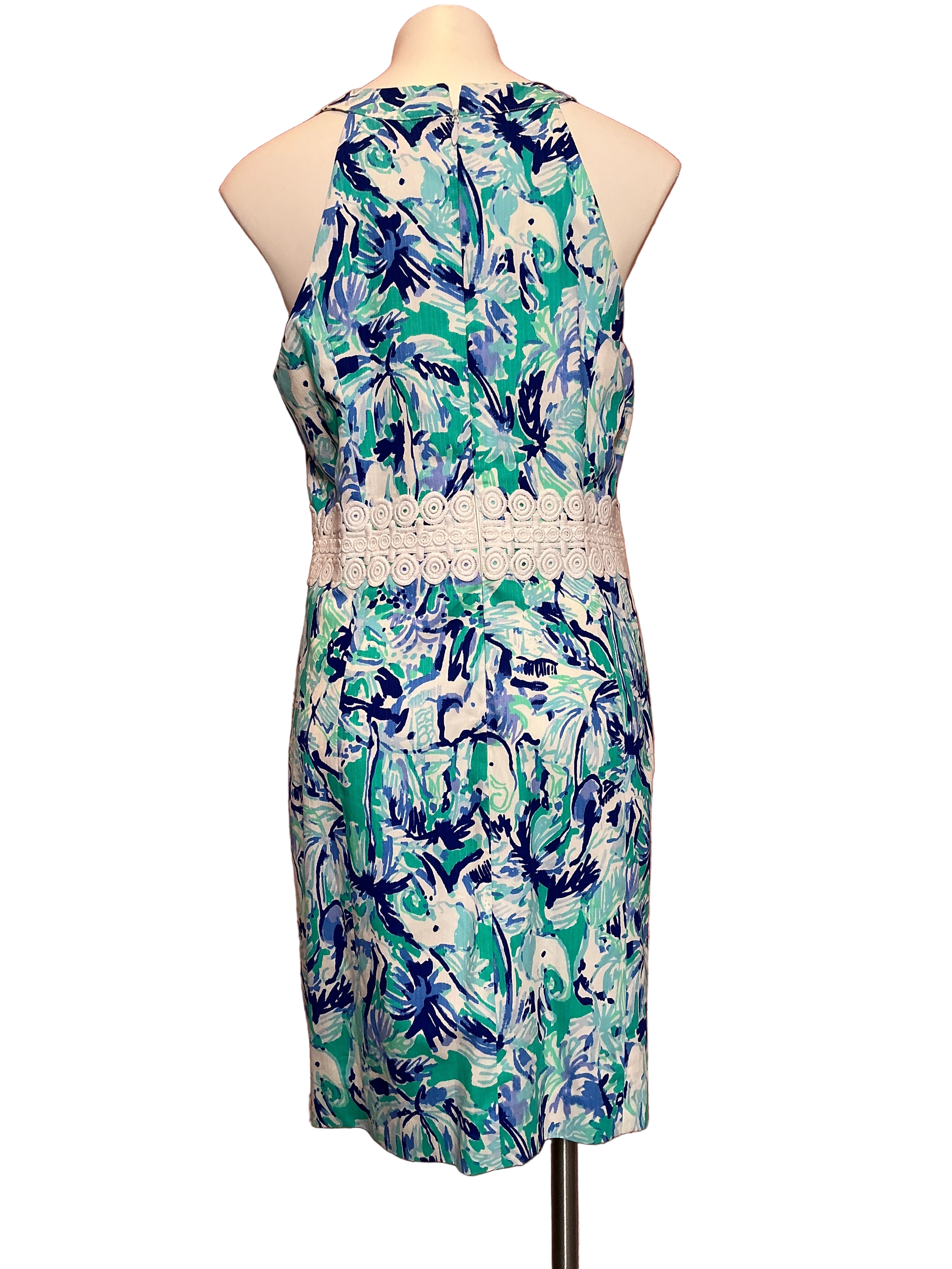 Lilly Pulitzer Ashlyn Shift Dress - Tropical Tur - Elephant Appeal - Size 12