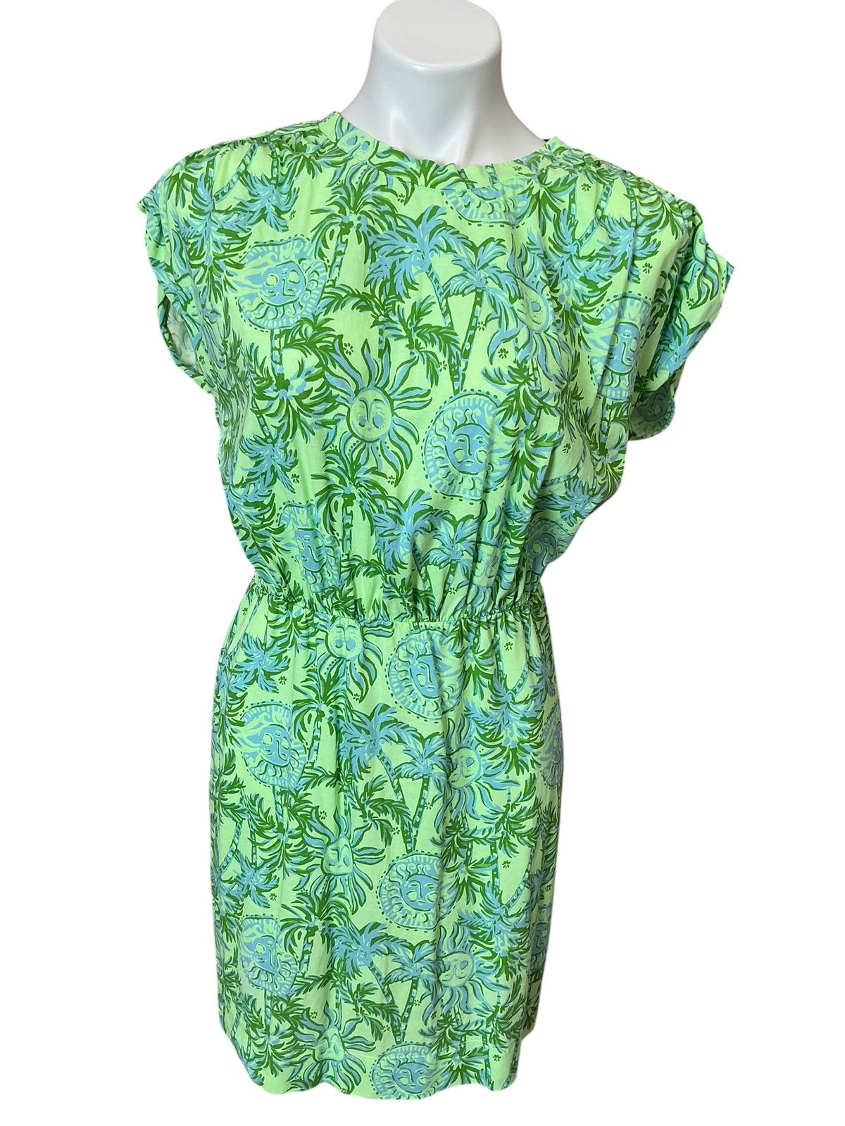 Lilly Pulitzer Mello Blouson T Shirt Dress Cool Mint Catchin Rays - Size S