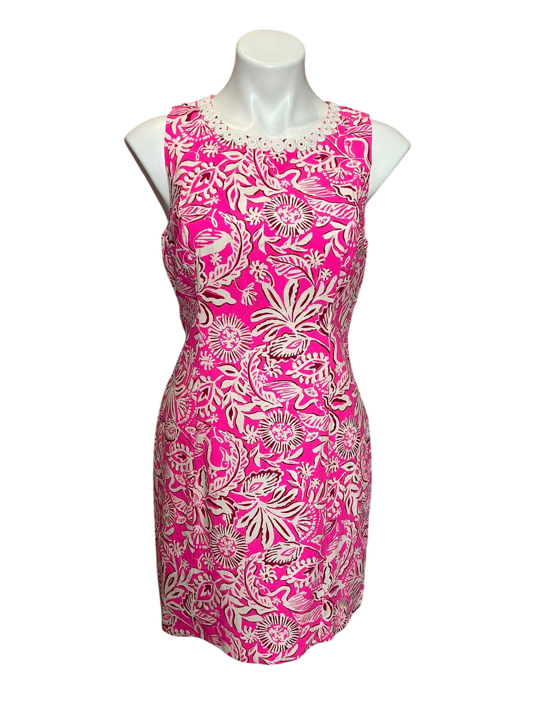 Lilly Pulitzer Aubria Shift Passion Fruit Pink Absolutely Flamazing - Size 6