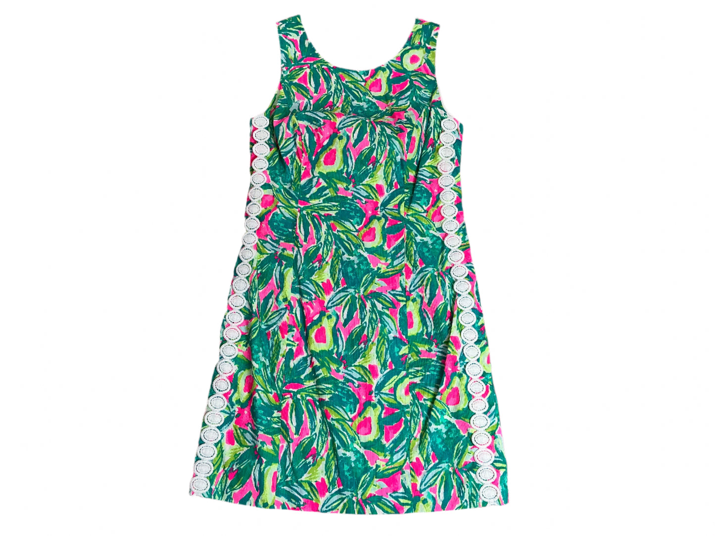 Lilly Pulitzer Mila Shift Dress - Pink Sunset Guac & Roll Avocado -  Size - 2