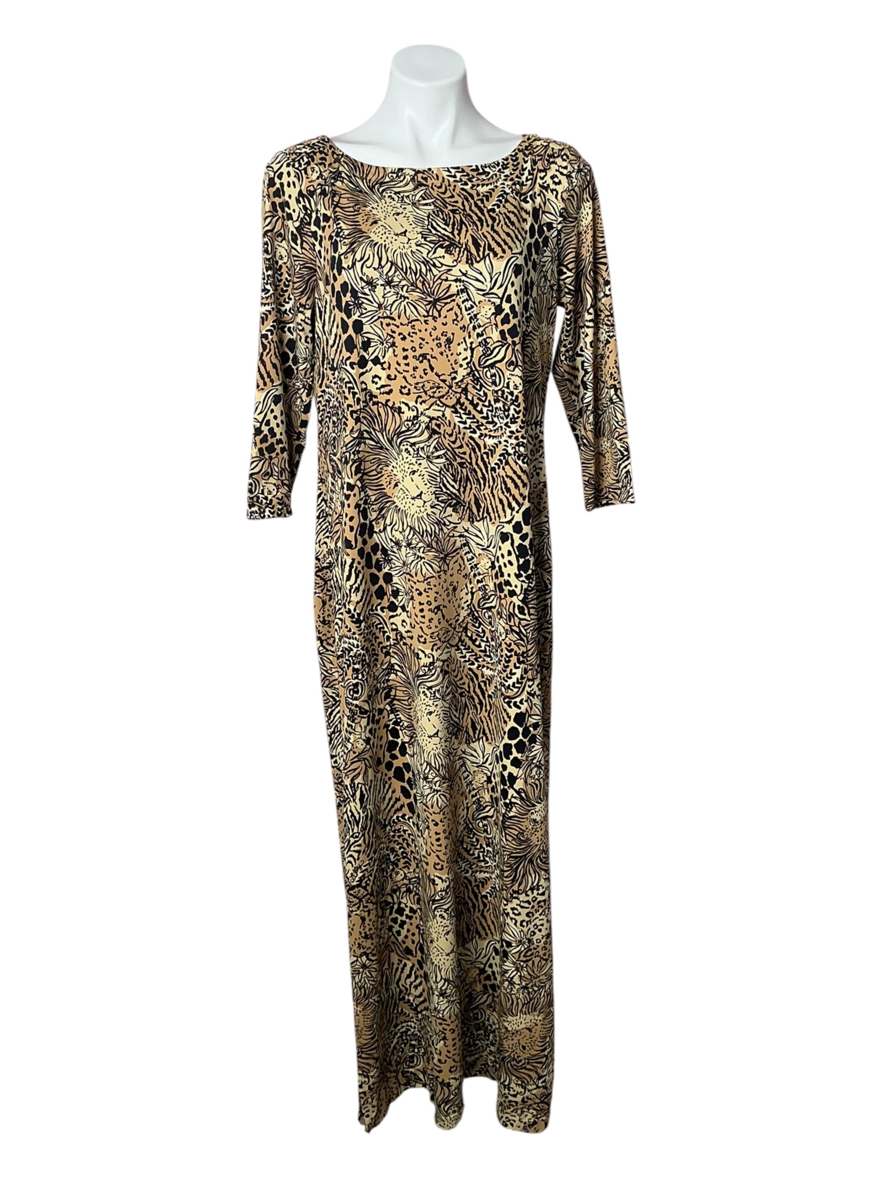 Lilly Pulitzer Seralina Maxi Dress Rattan Walk on the Wild Side - Size L