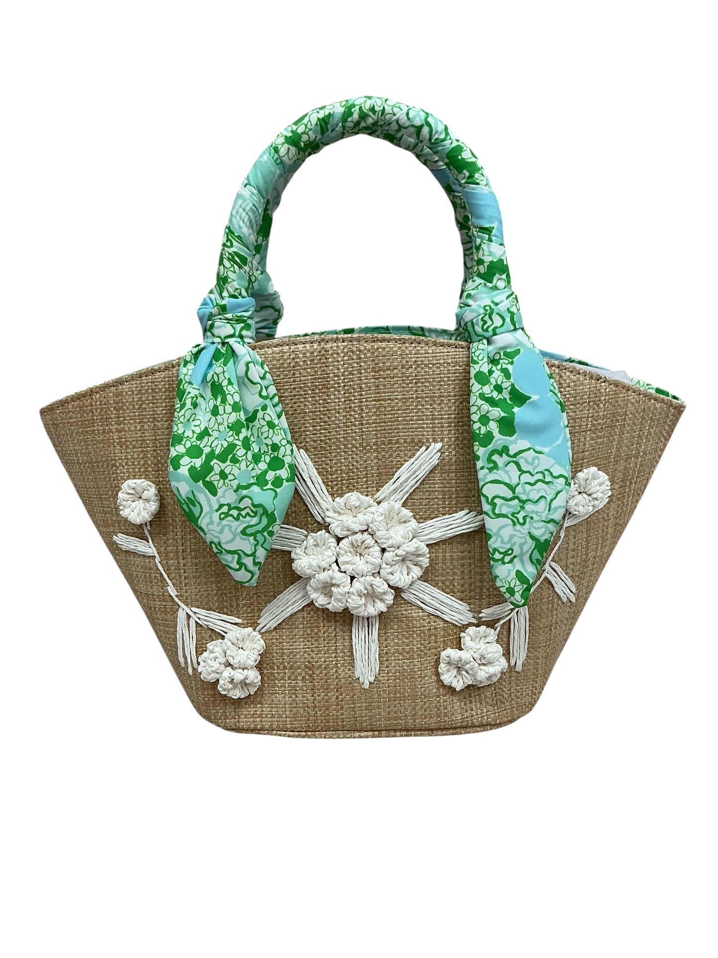 Lilly Pulitzer Panama Straw Bag Mint Condition Burst Of Joy