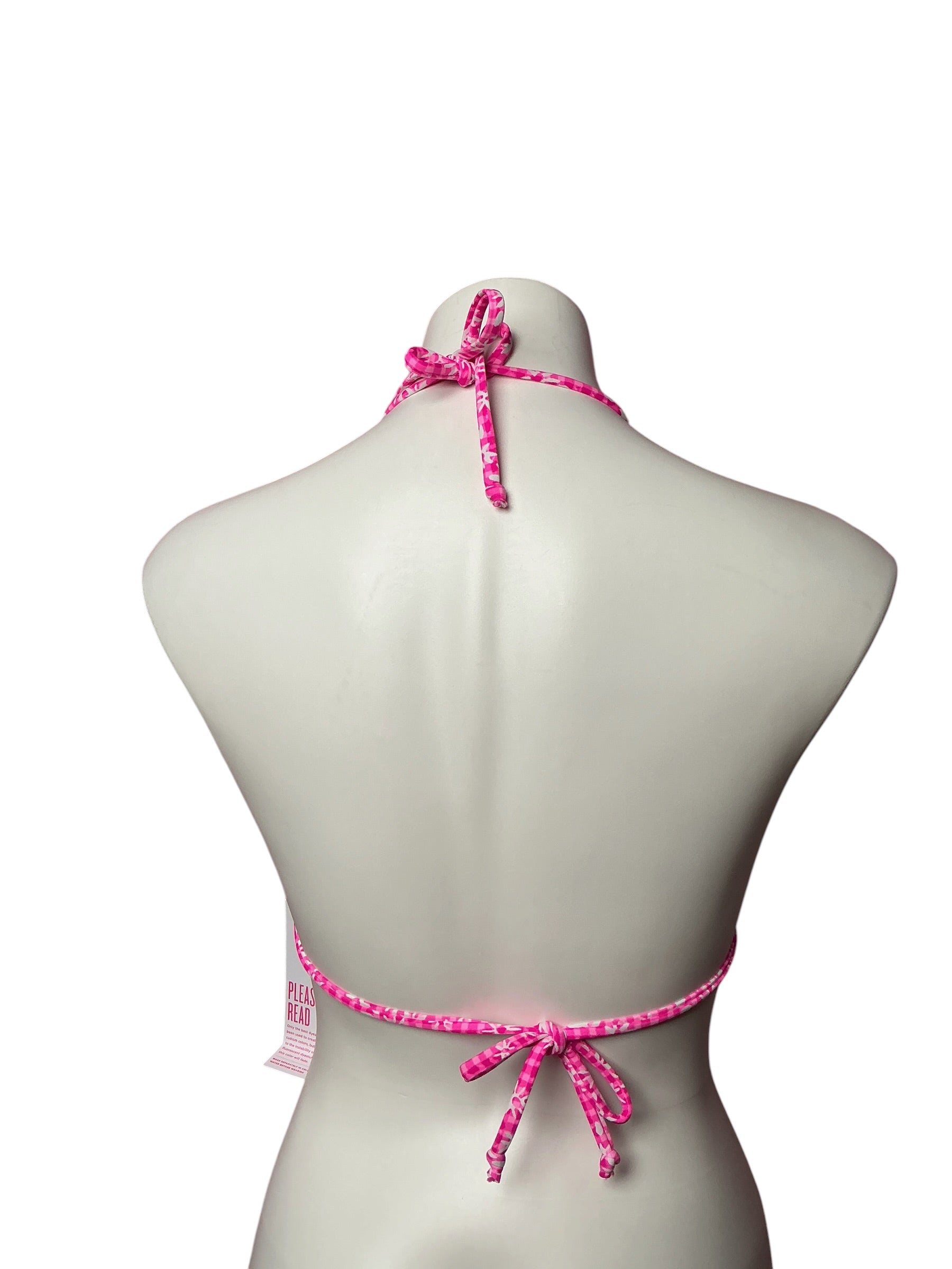 Lilly Pulitzer NWT Jamya Bikini Top Aura Pink Check you Out - Size 8