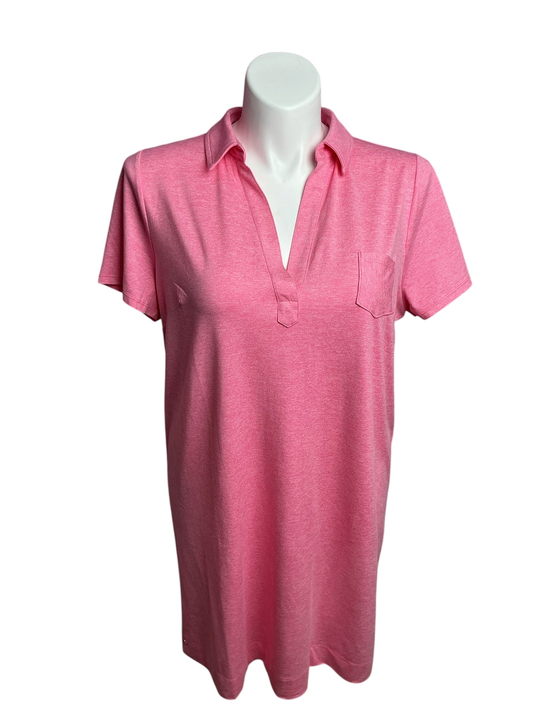 Lilly Pulitzer- Dune UPF 50+ Short Sleeve Dress Heathered Confetti Pink Size XXL