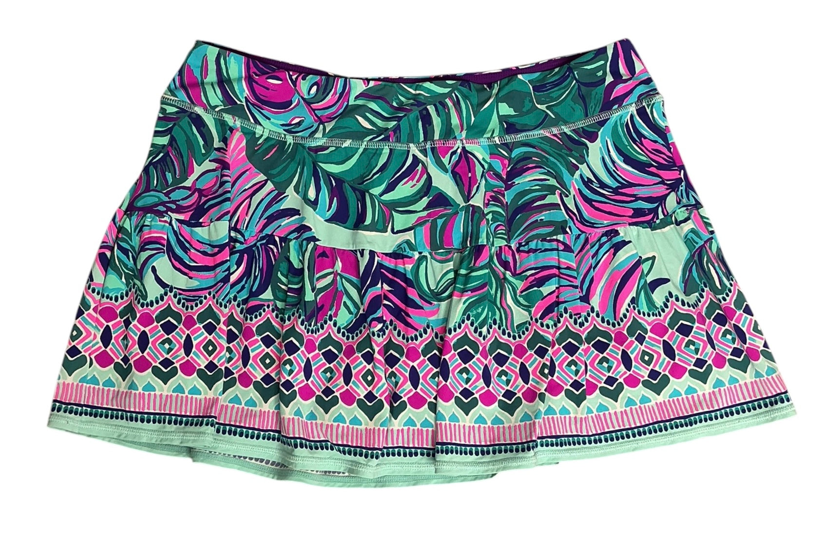 Lilly Pulitzer Luxletic Madison Skort Don't Wanna Leaf - Size L