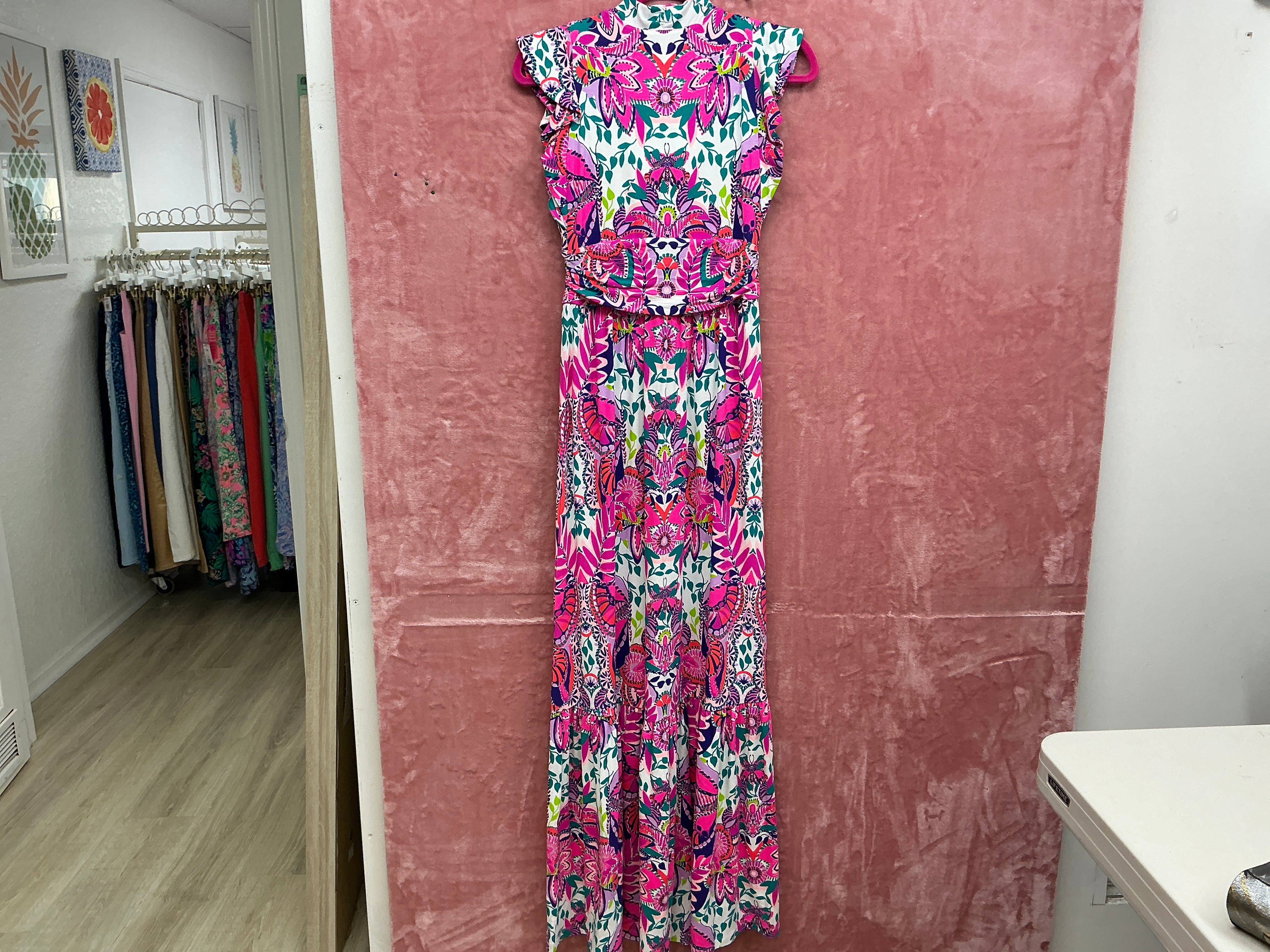 Lilly Pulitzer Adrian Flutter Sleeve Dress NWT,  She’s Too Fly Size XS