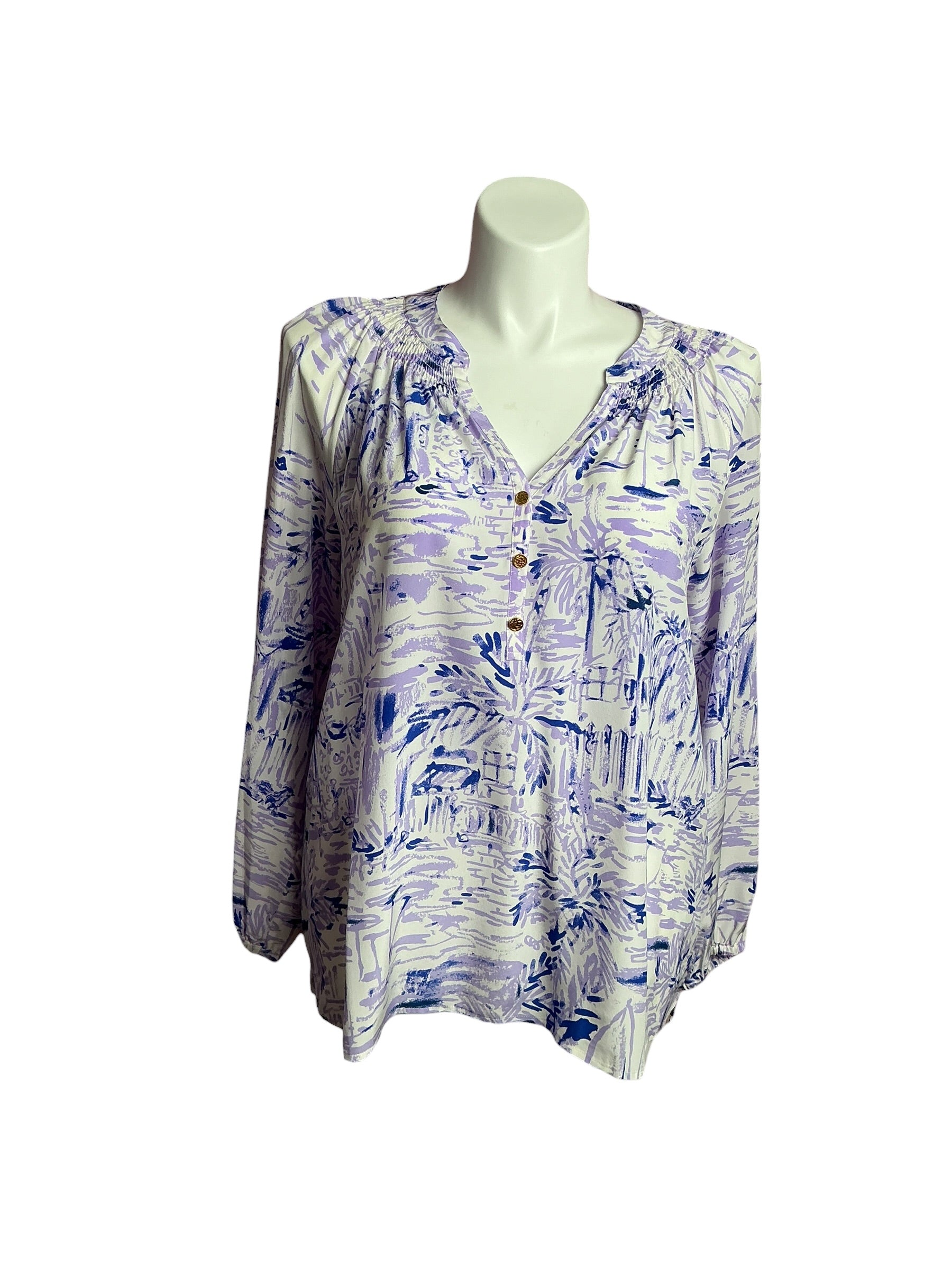 Lilly Pulitzer- NWT Elsa Top Lilac Verben Rock The Dock Size XL
