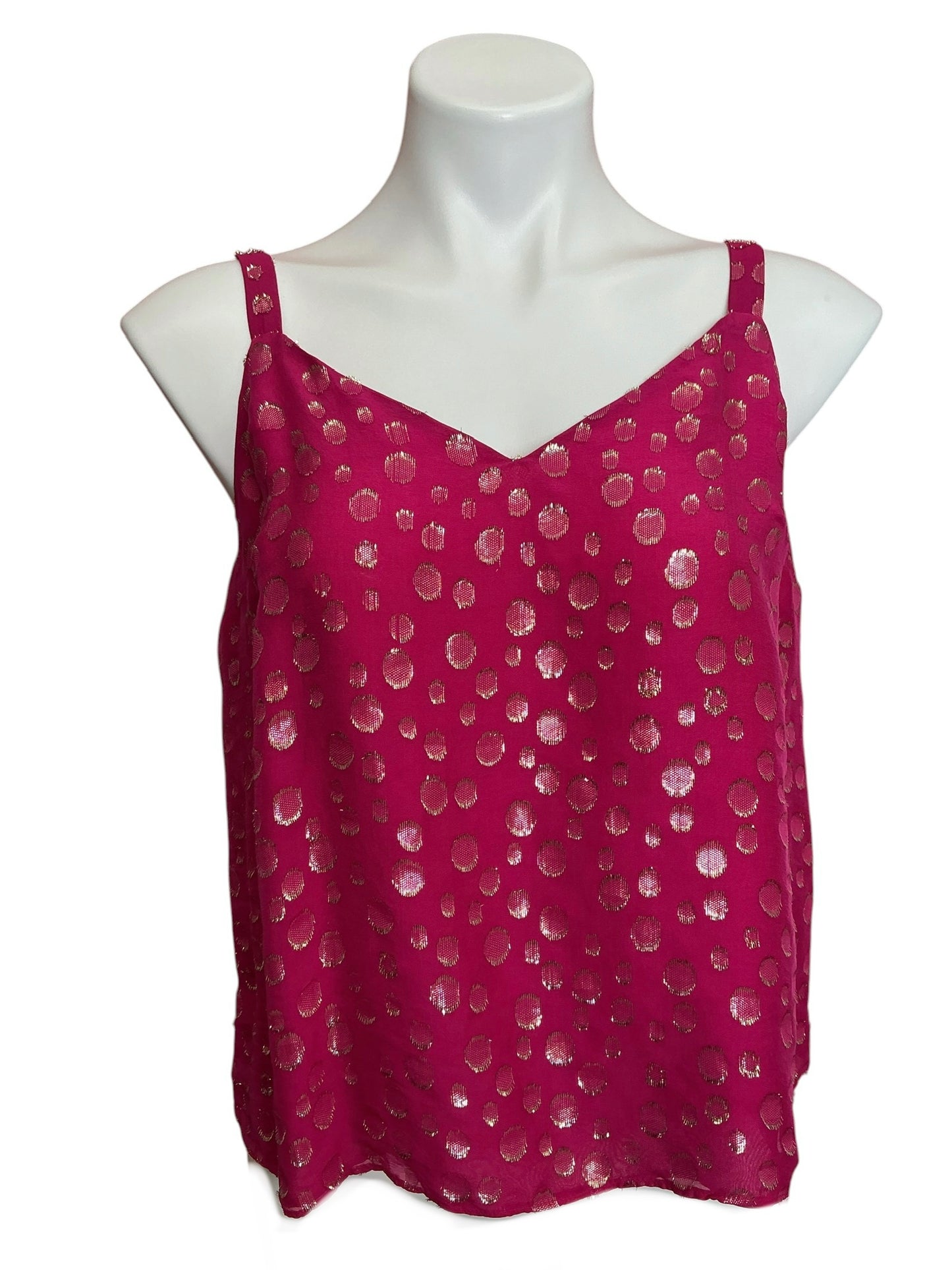 Lilly Pulitzer Nadia Silk Cami Top Mystique Pink Silk Bubbly Clip - Size 4