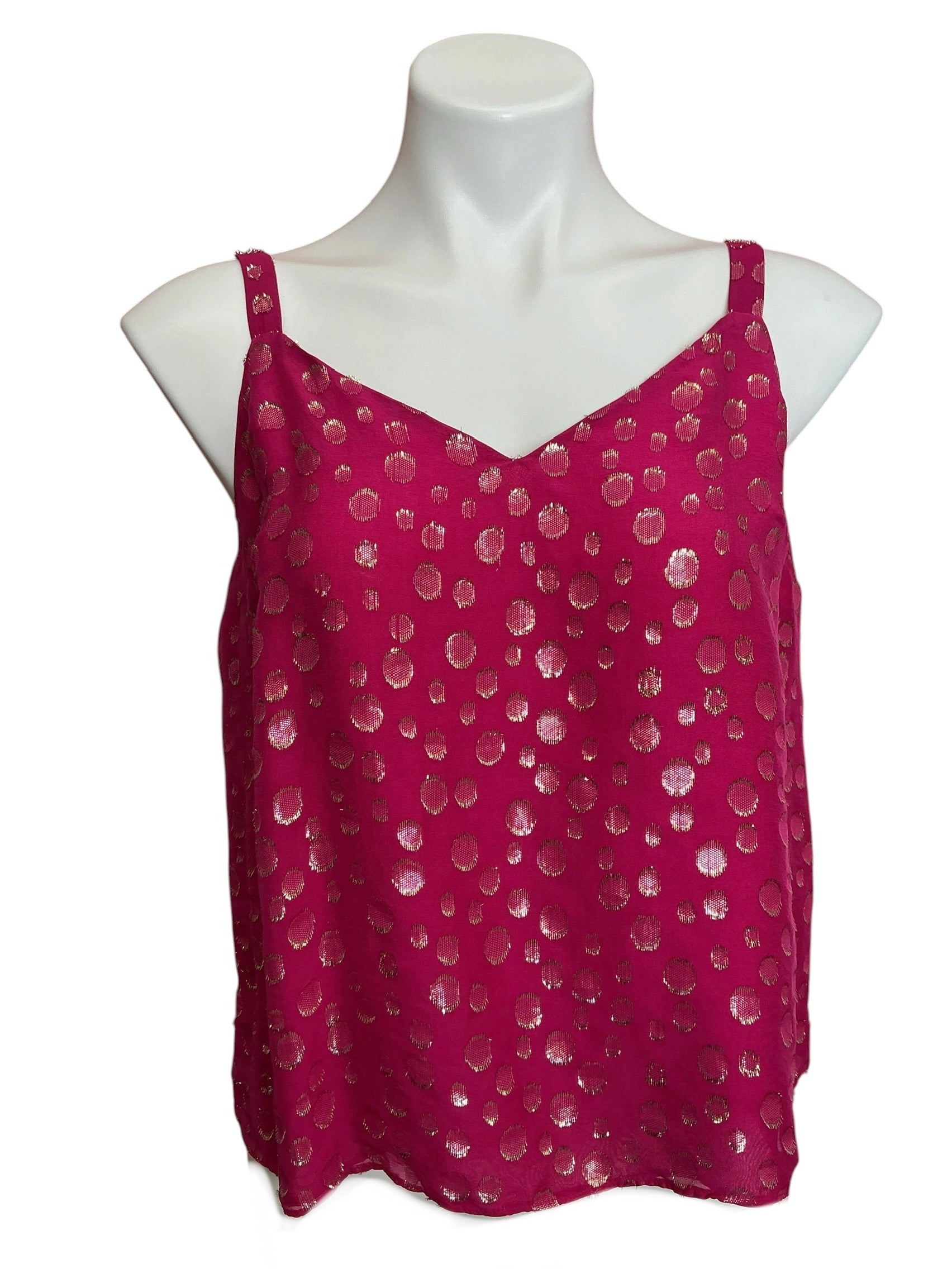 Lilly Pulitzer Nadia Silk Cami Top Mystique Pink Silk Bubbly Clip - Size 4