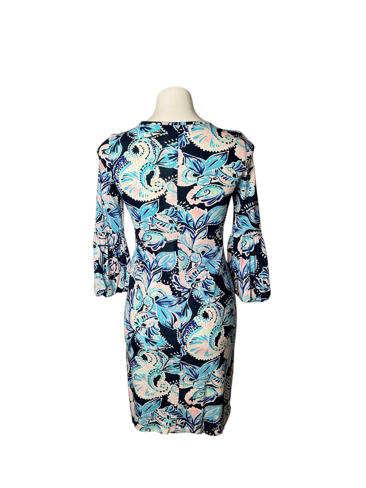 Lilly Pulitzer Carlile Dress High Tide Navy Holy Flockamolie - Size XXS
