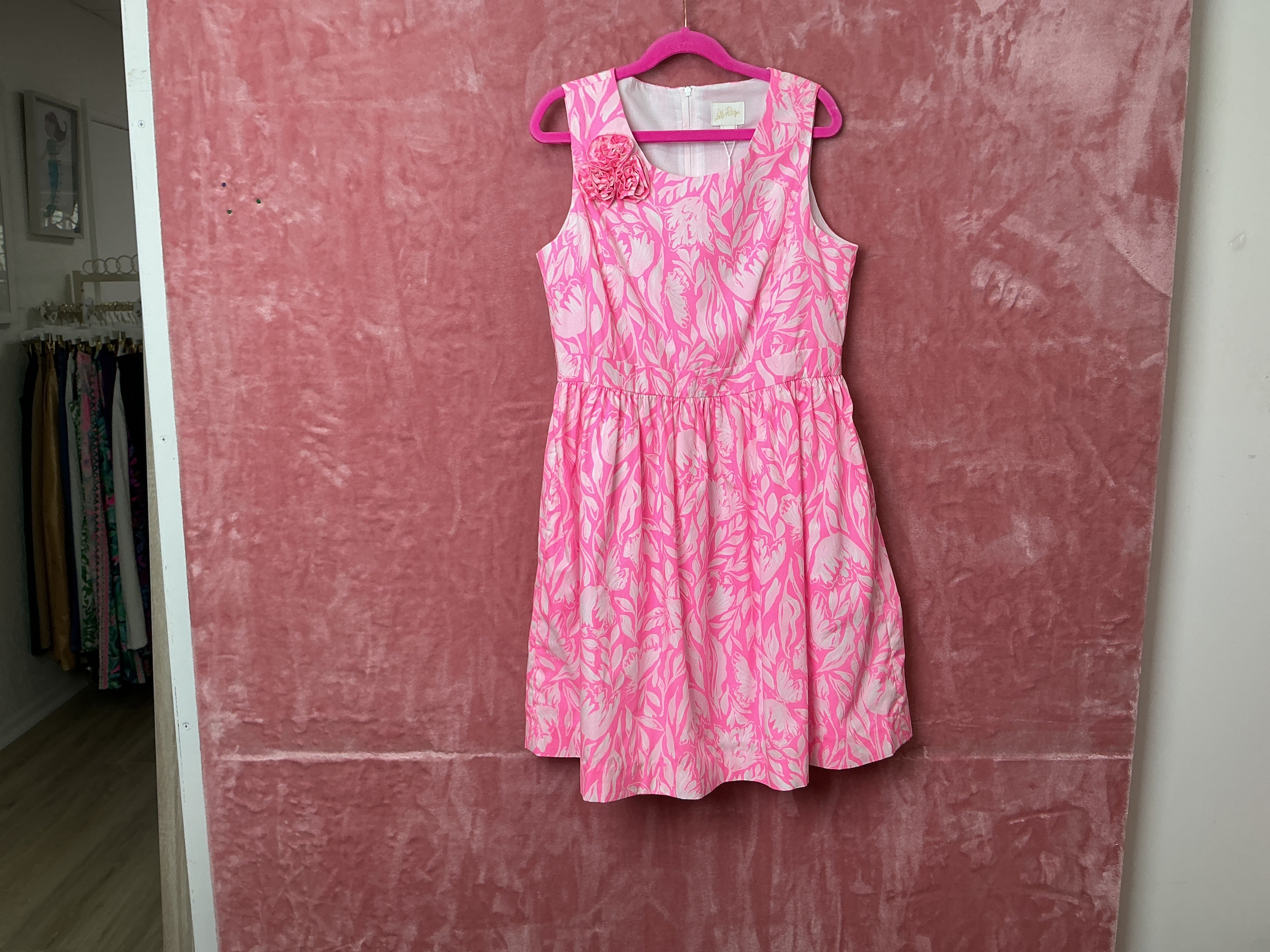 Lilly Pulitzer NWT Suni Dress Rousseau Pink Tulip To Tango - Size 14