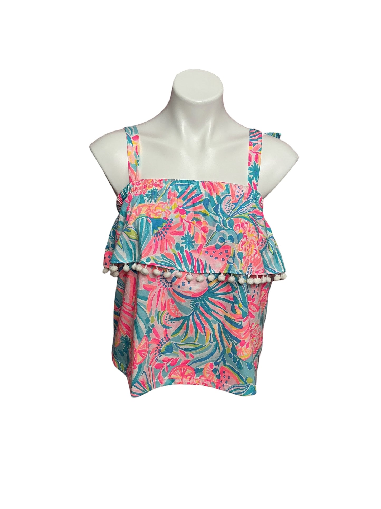 Lilly Pulitzer NWT Benita Top Multi Tropical Punch - Size XS