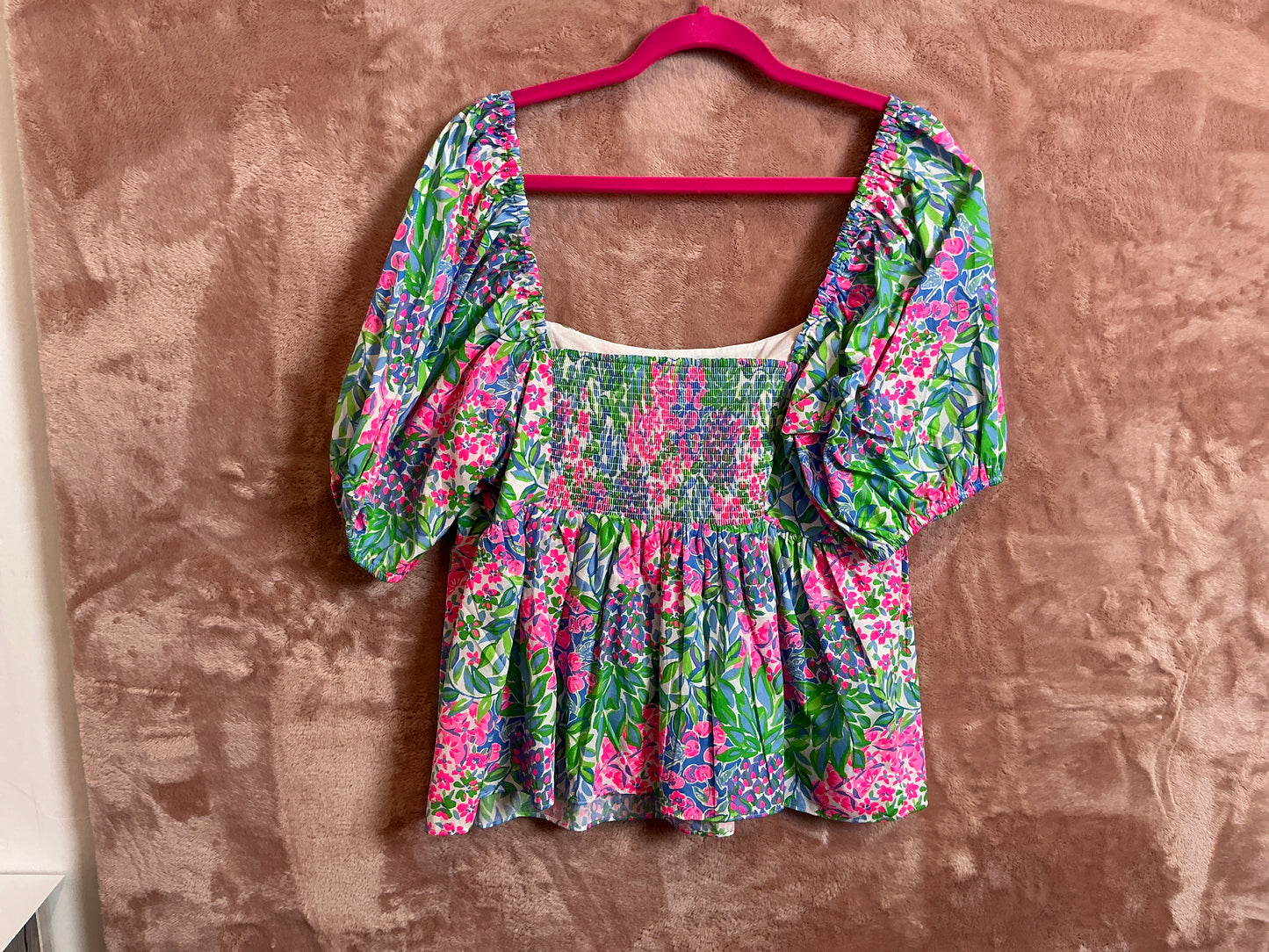 Lilly Pulitzer Top NWT - Kay Short Sleeve Cotton Top - Multi - A Cherry On Top - Size 16