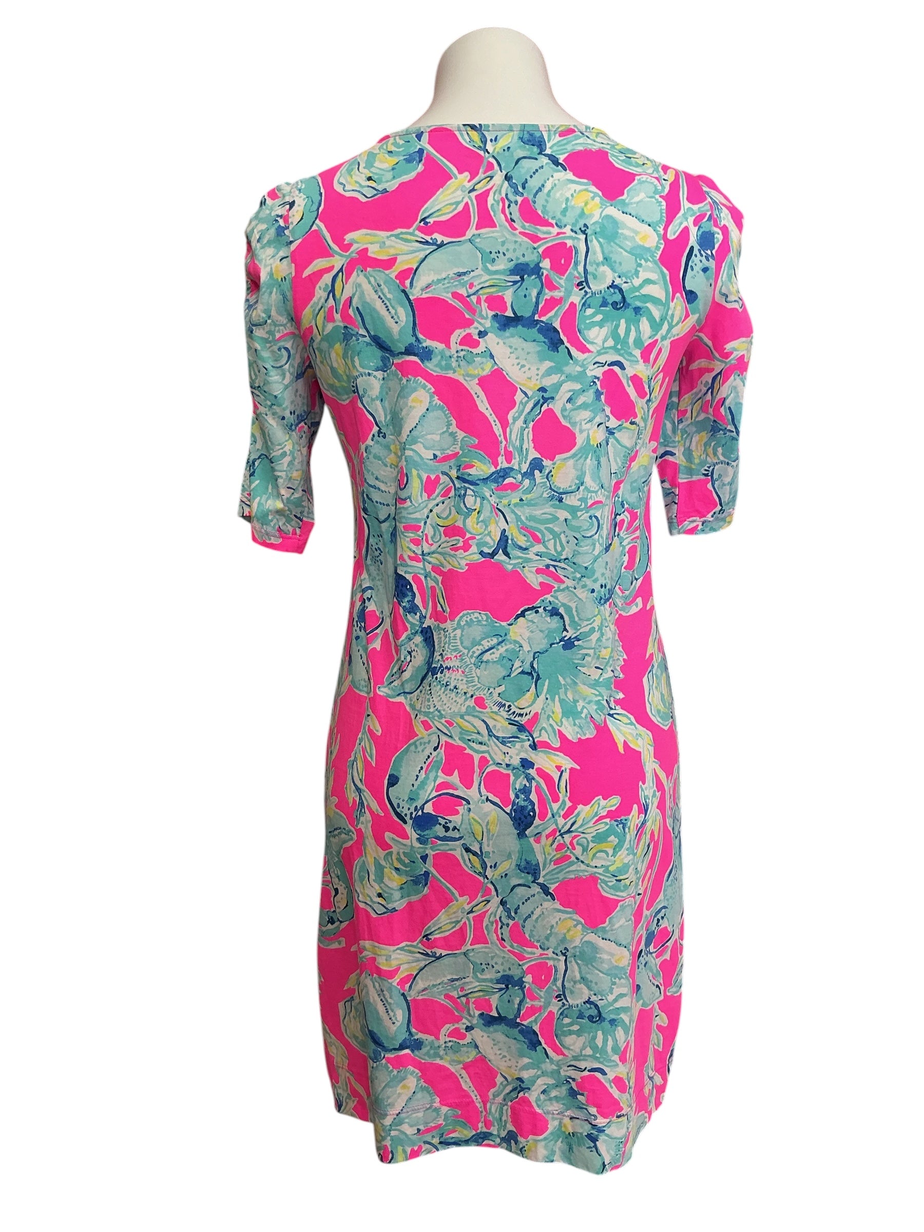 Lilly Pulitzer La Jolla Pima Cotton Dress Lobsters In Love - Size S