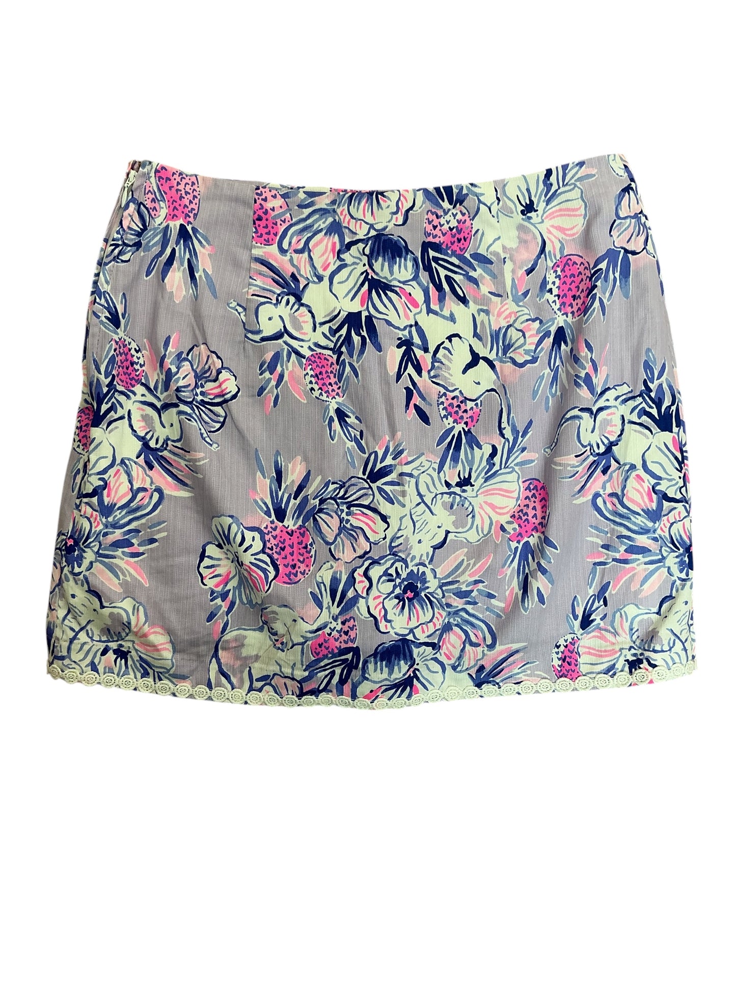 Lilly Pulitzer Scalloped Hem Pencil Skort Trunks In The Air - Size 6