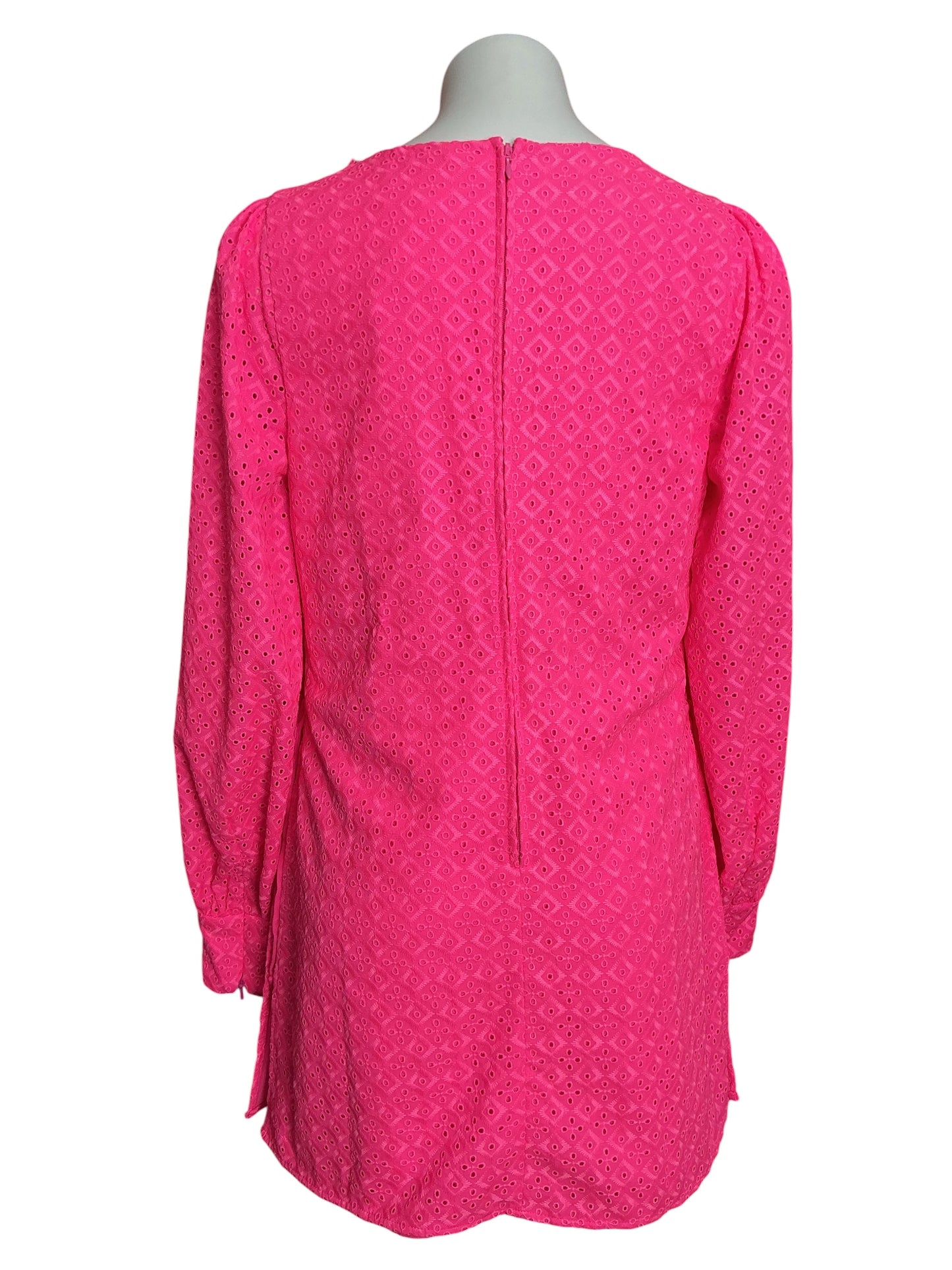Lilly Pulitzer NWT Aisha Romper Pink Isle Ditsy Diamond Poly Eye - Size 8