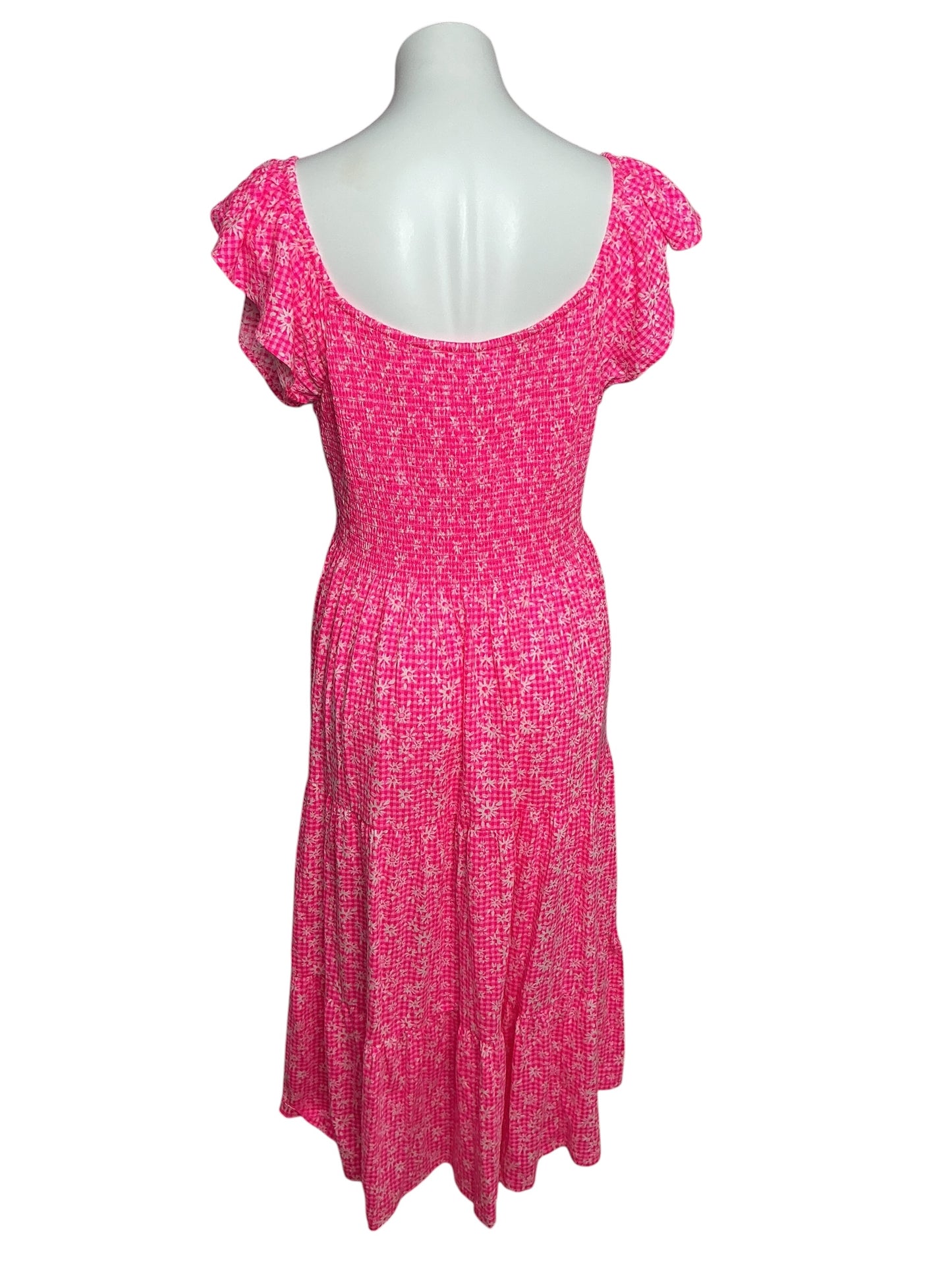 Lilly Pulitzer NWT Jilly Smoked Midi Dre Aura Pink Check You Out - Size XL