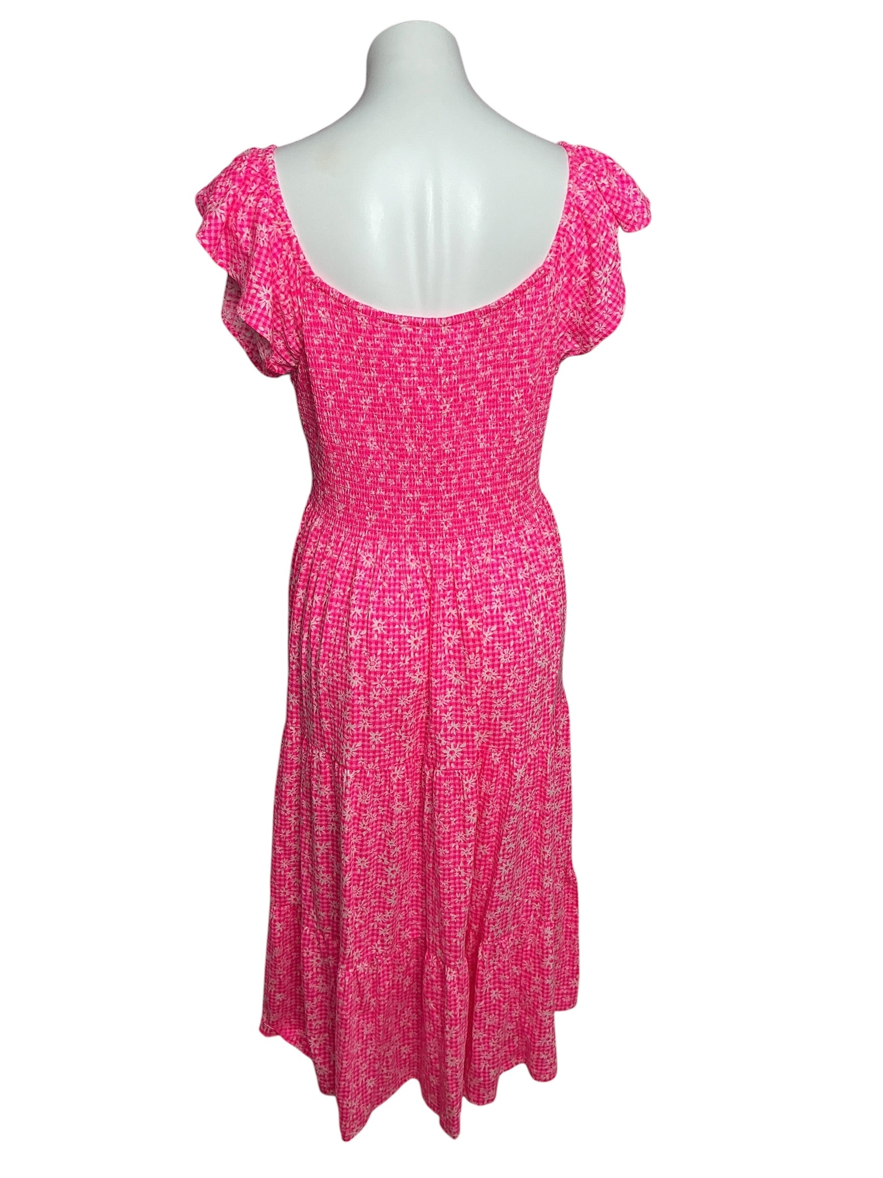 Lilly Pulitzer NWT Jilly Smoked Midi Dre Aura Pink Check You Out - Size XL