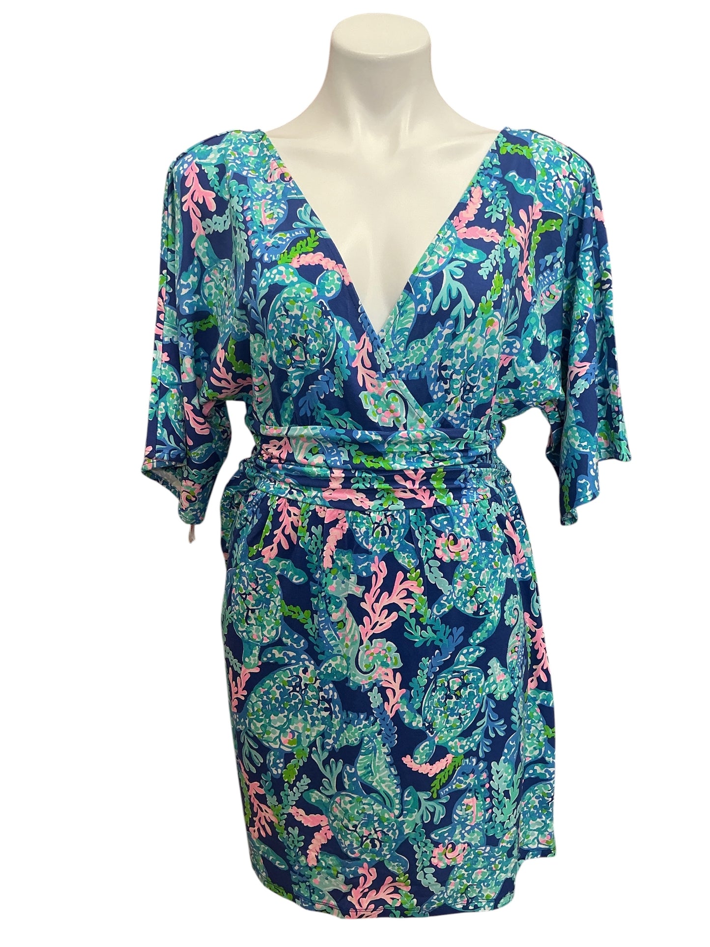 Lilly Pulitzer NWT Parigi Skort Romper Corsica Blue Turtle Villa - Size M