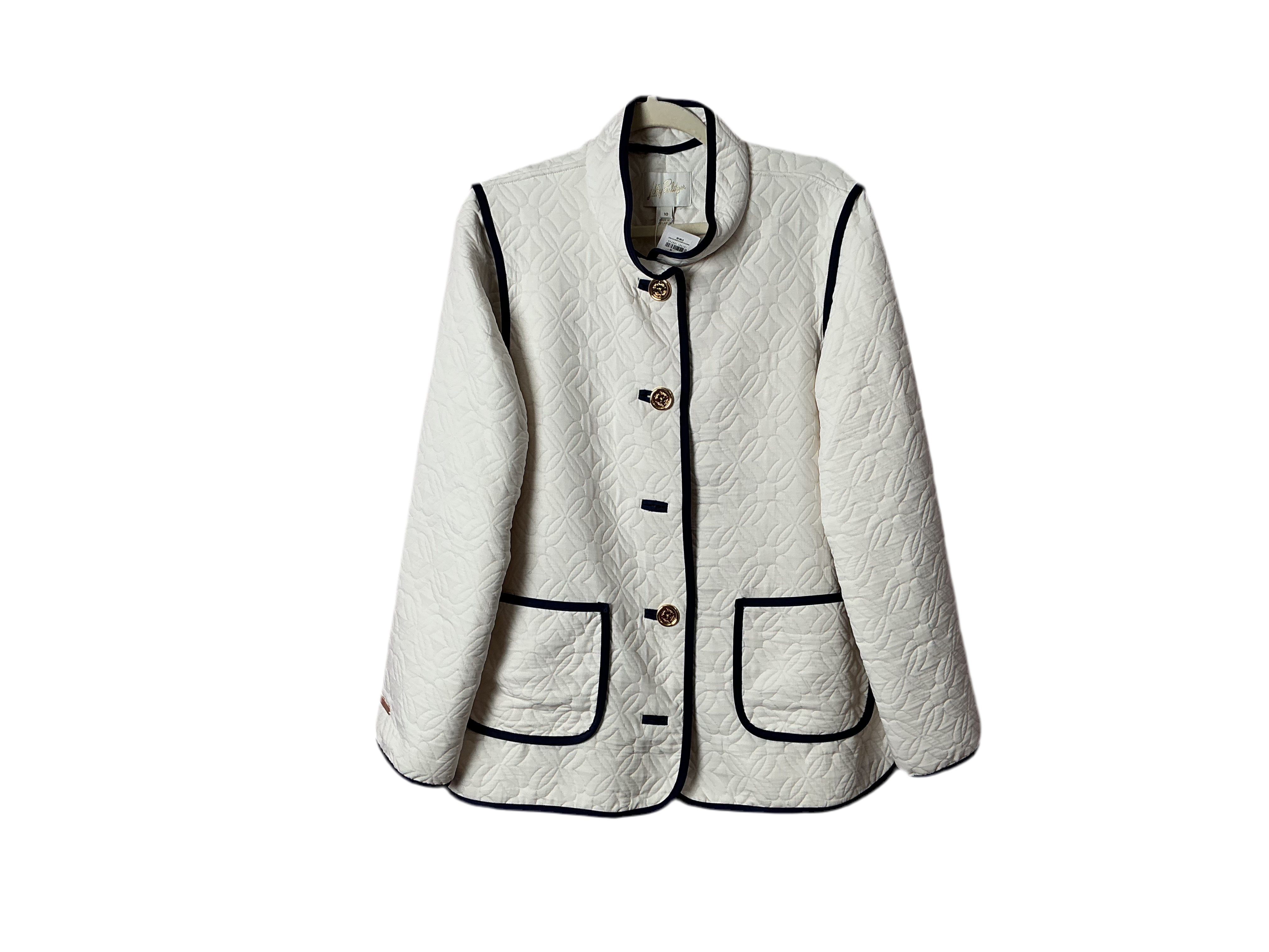 Lilly Pulitzer NWT - Georgine Quilted Jacke - Coconut Quilted Butterfly Patt - Size 10