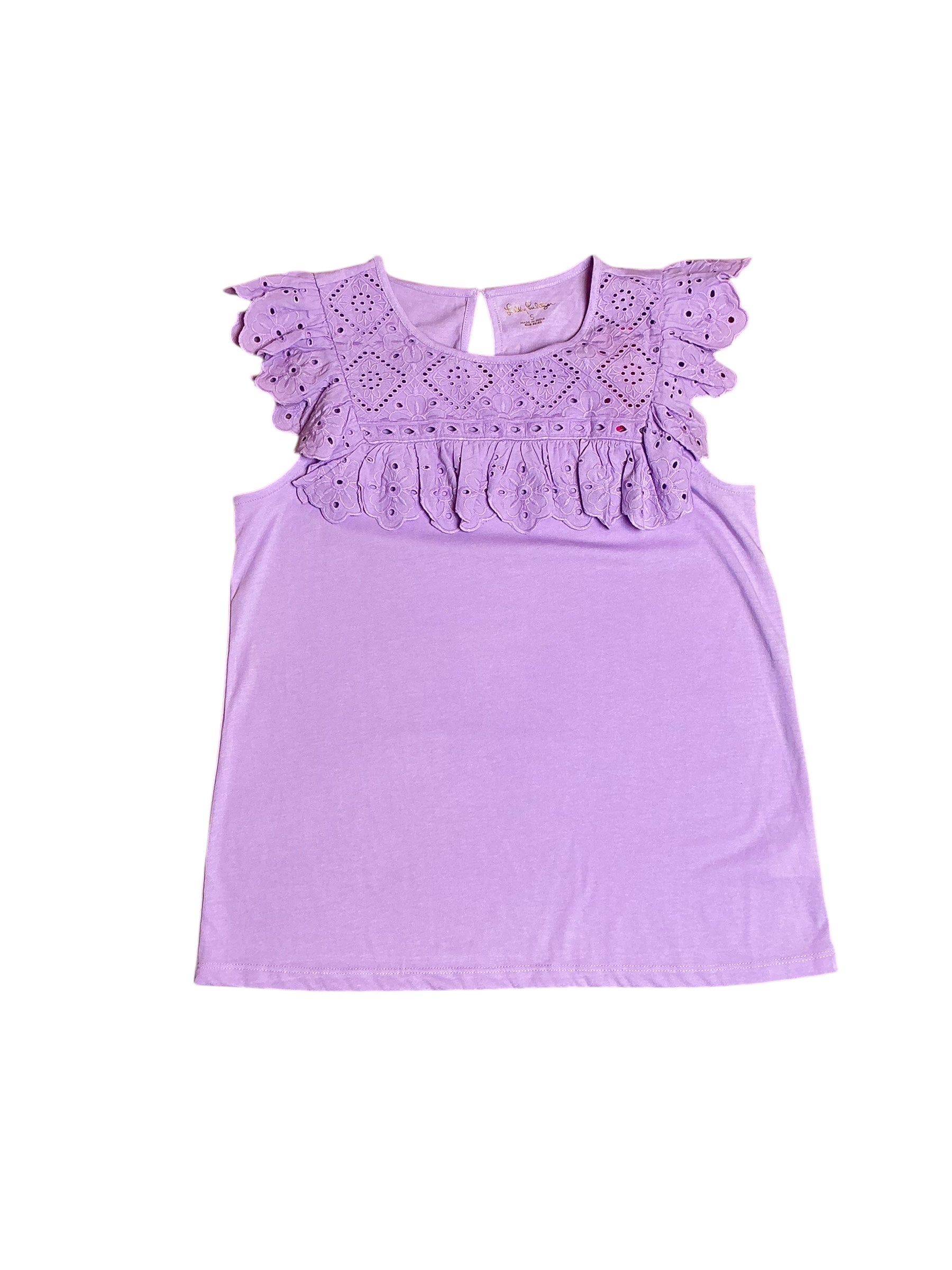 Lilly Pulitzer Bev Top Purple Iris - Size S